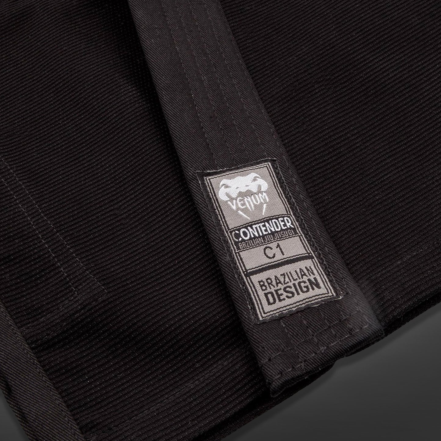 Venum Contender Kids キッズ BJJ 着(無料のホワイトカラーベルト付き) - ノワール