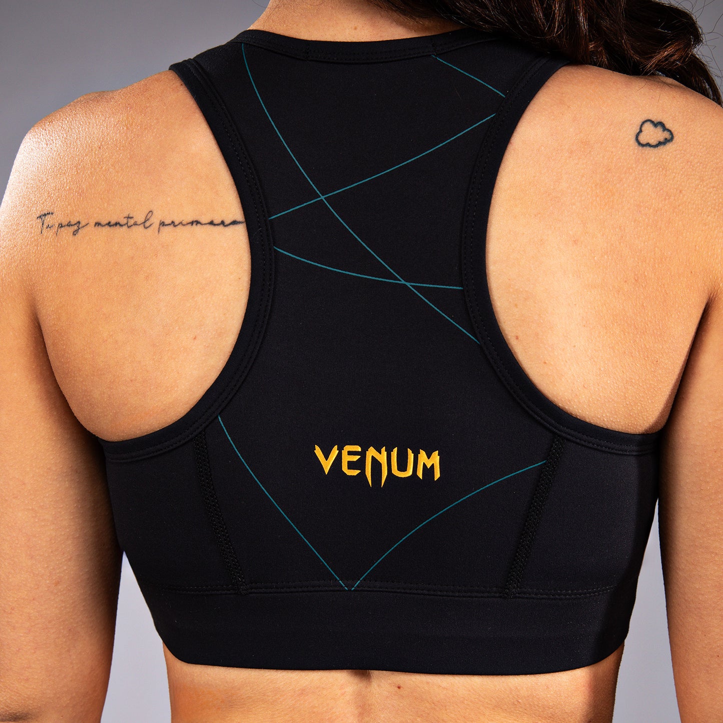 Venum Tactical XT ウィメンズ・スポーツ・ブラ - ブラック/フォレスト・グリーン
