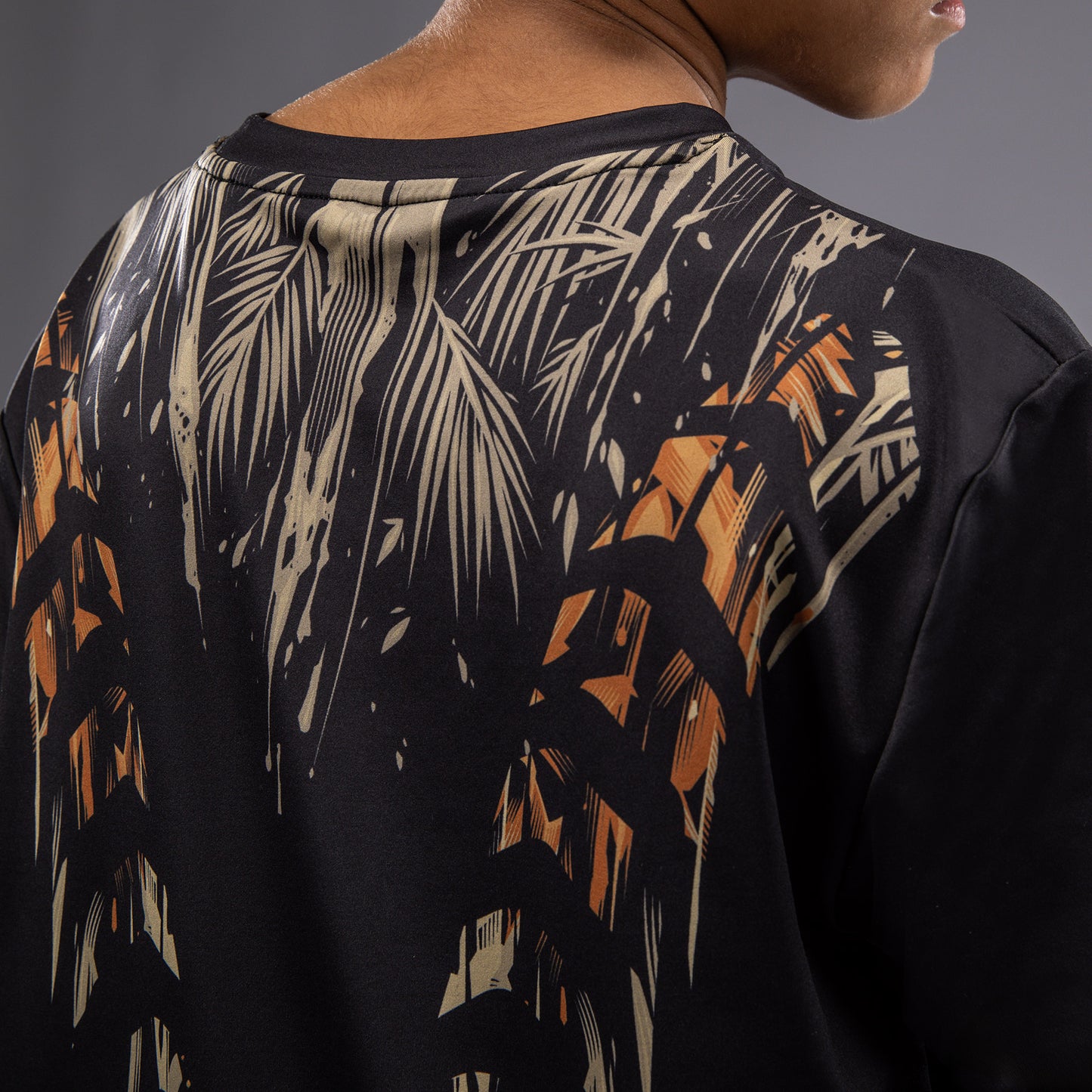 Venum Tiger キッズ ドライテックTシャツ - ブラック/ネオンオレンジ