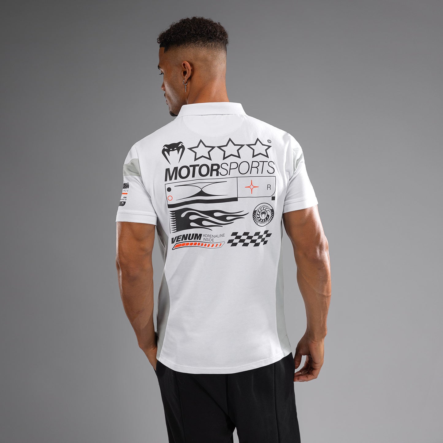 Venum Motorsport - スノーホワイト コットンポロシャツ