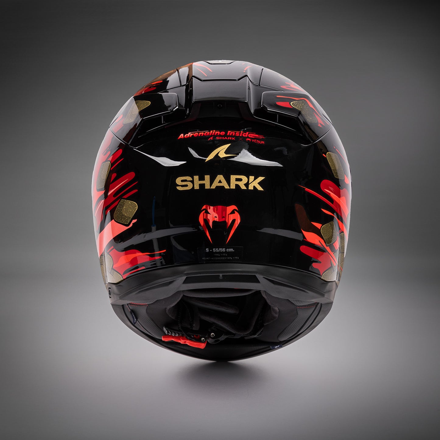 Venum x Shark SKWAL i3 バイク用ヘルメット - レッド/ゴールド