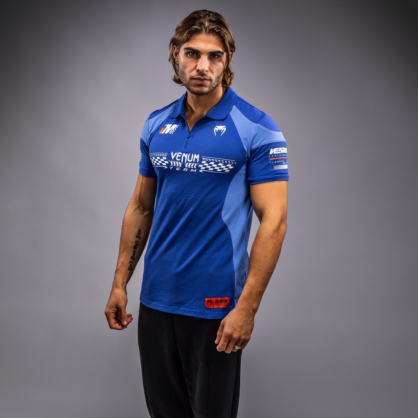 Venum Motorsport - ロイヤルブルー コットンポロシャツ