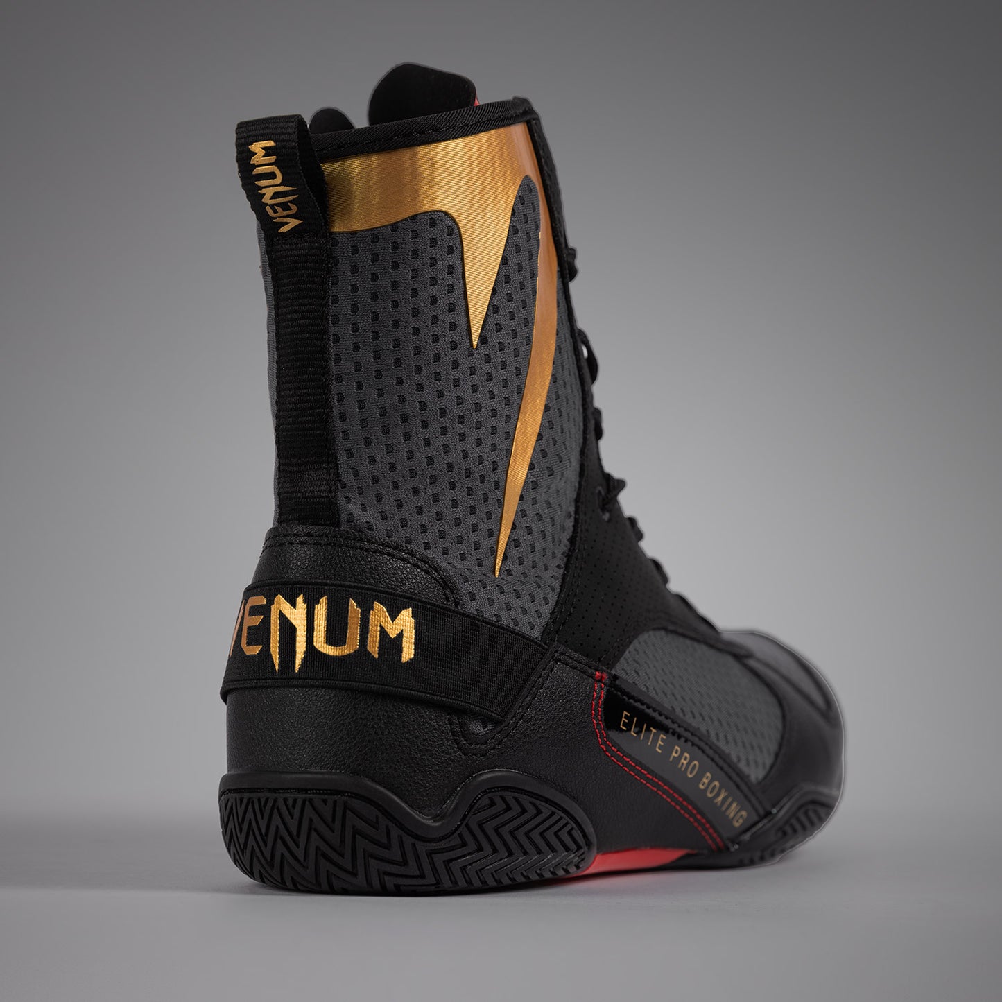 Venum Elite ボクシングシューズ - ストームグレー/ゴールド