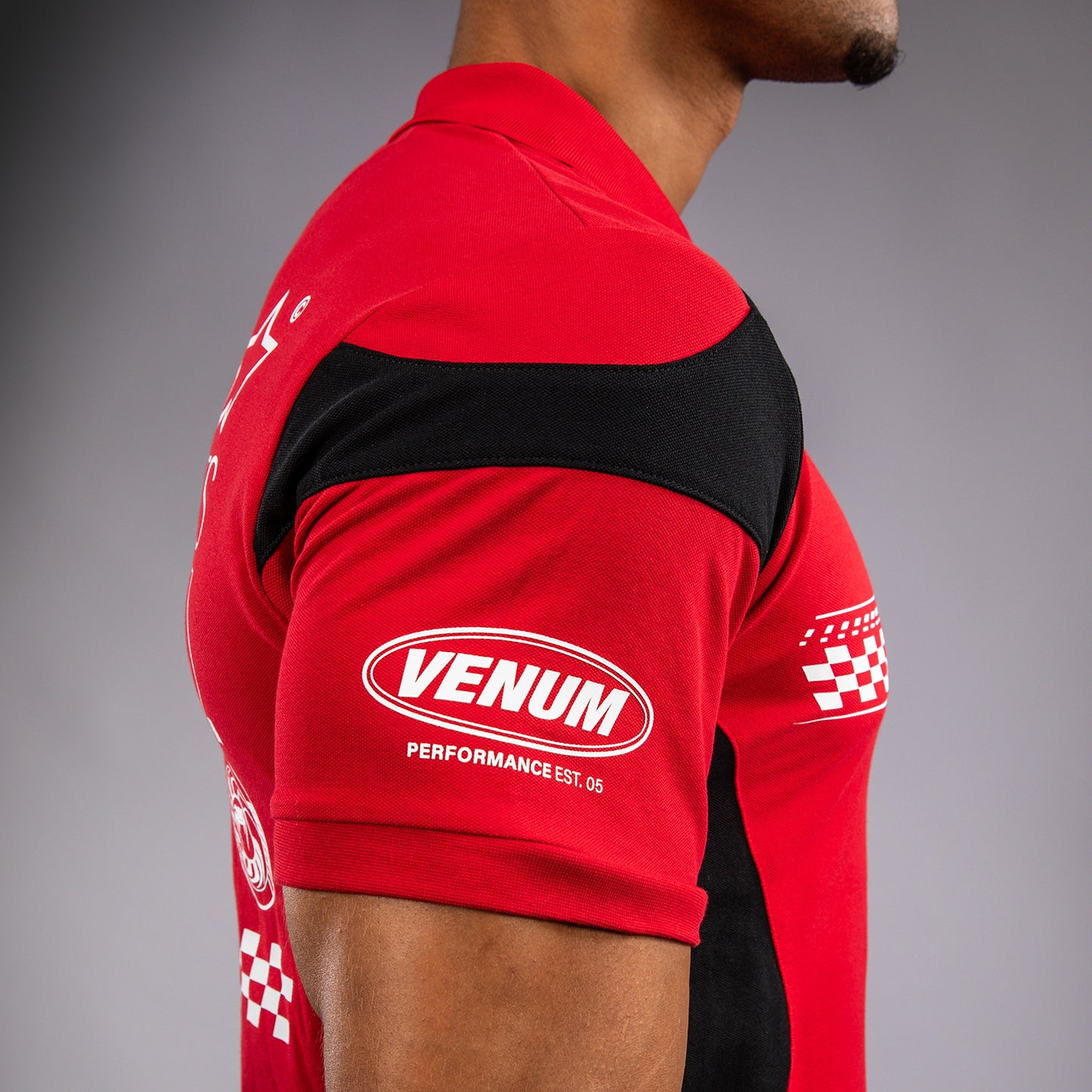 Venum Motorsport - レーサーレッド コットンポロシャツ
