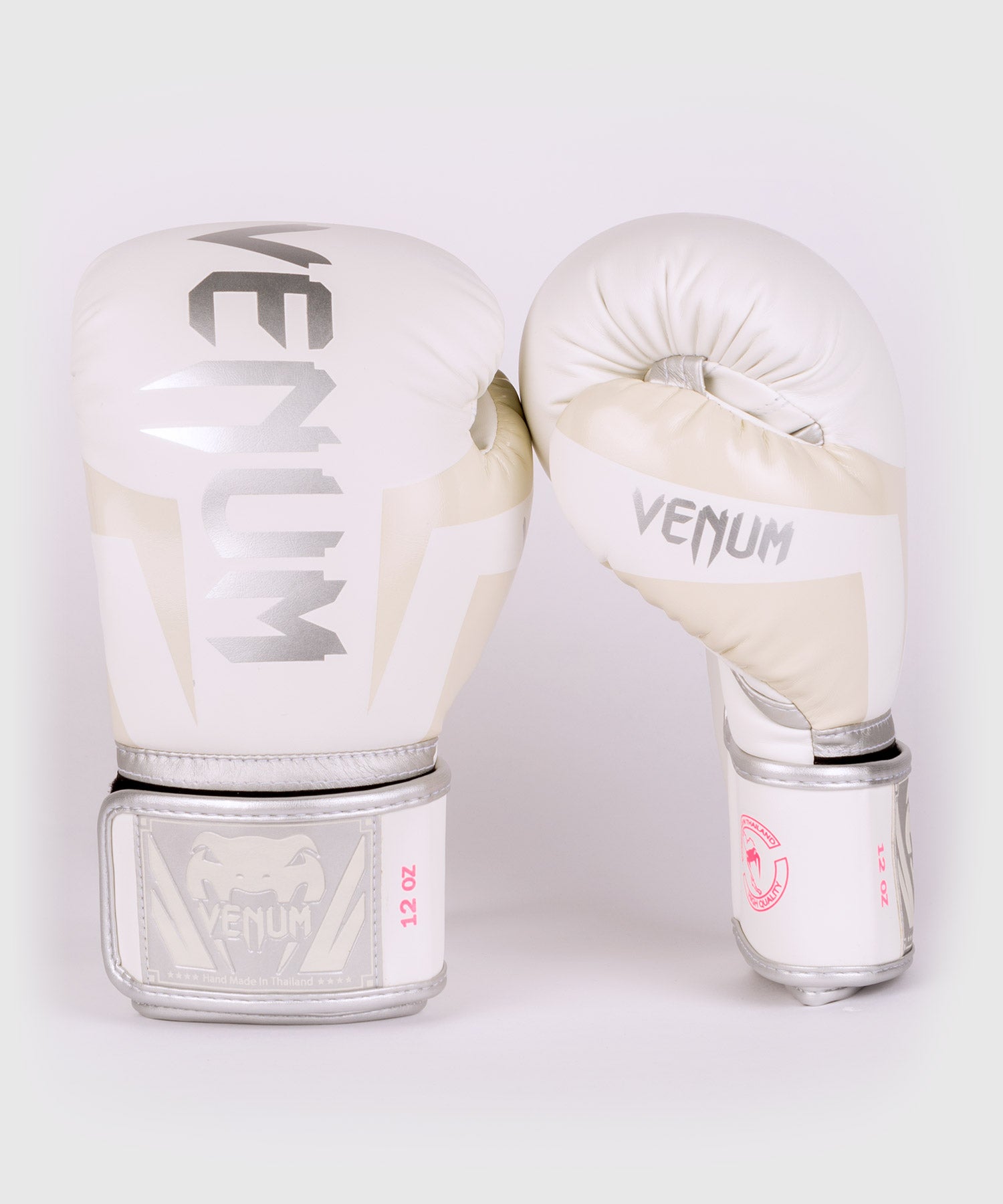 Venum Elite ボクシンググローブ：ホワイト/シルバー/ピンク – Venum 日本