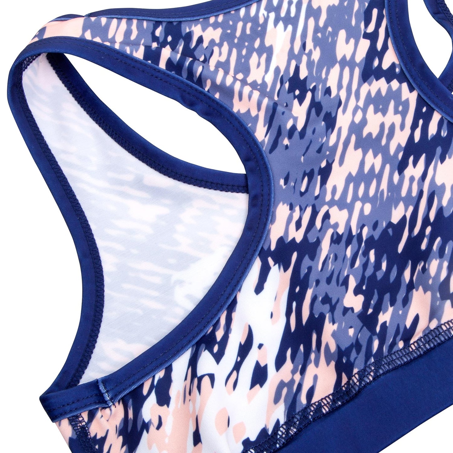 Venum Neo Camo スポーツブラ - ネイビー・ブルー/コーラル