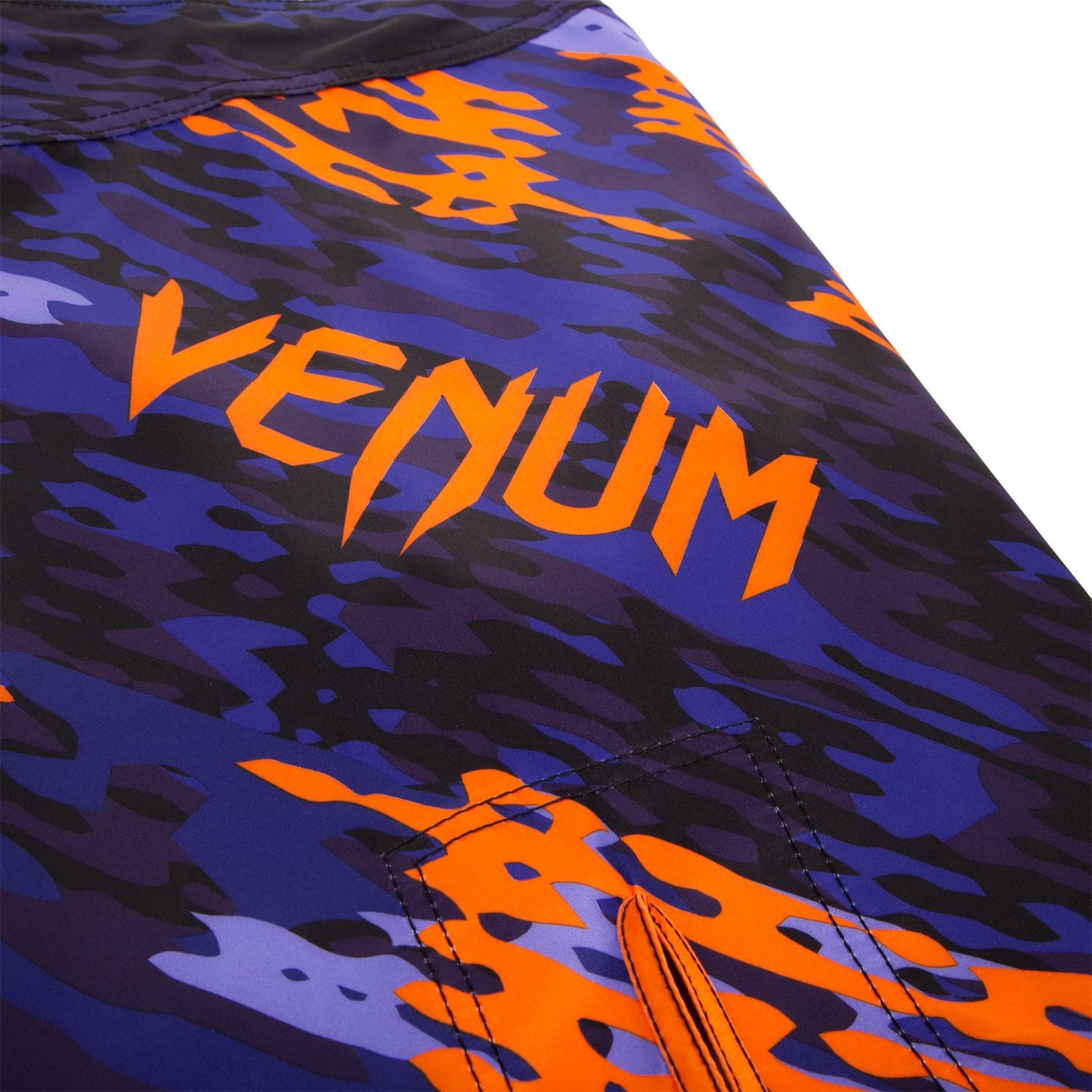 Venum Neo Camo ファイトショーツ - ブルー/オレンジ/ブラック