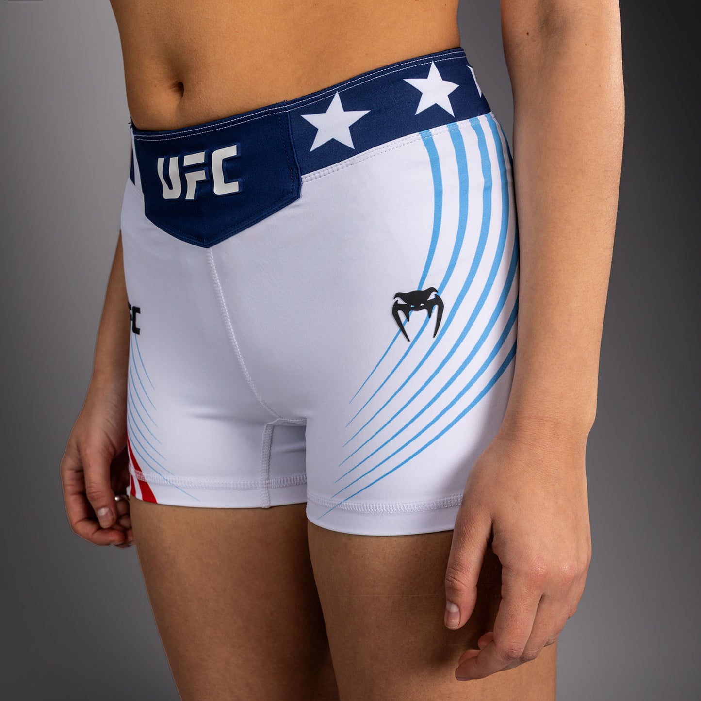 UFC Freedom 250 by Venum レディース Custom Authentic ヴァーリトゥード ショーツ ショートフィット - ホワイト