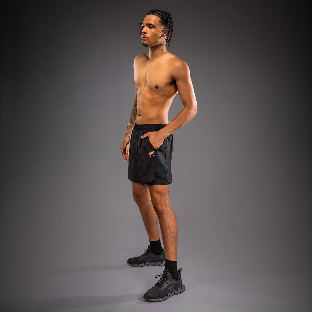 Venum G-Fit Revolution トレーニングショーツ - ブラック/カッパー