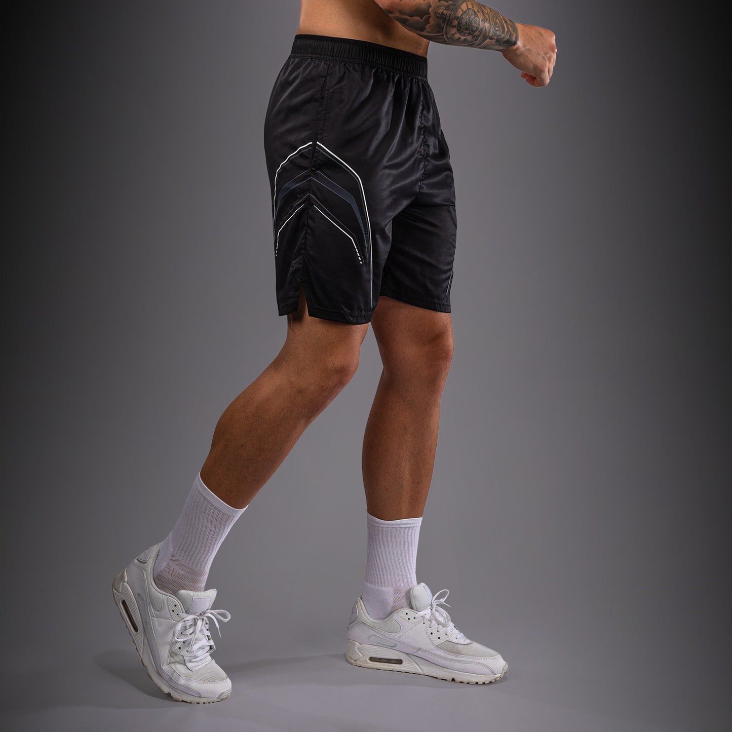 Venum Streamline トレーニングショーツ – ブラック/ホワイト