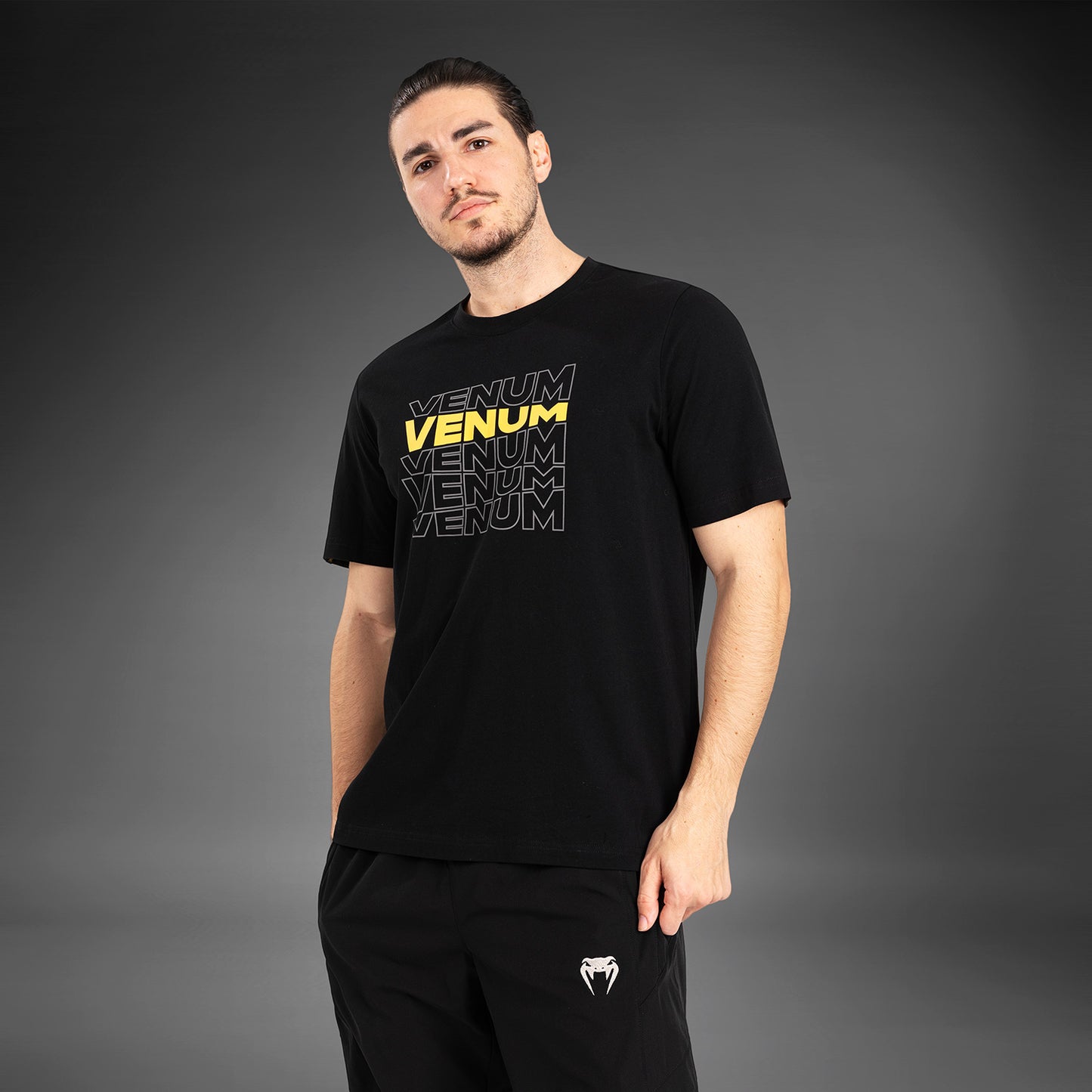 Venum Vertigo メンズ半袖Tシャツ - ブラック/イエロー