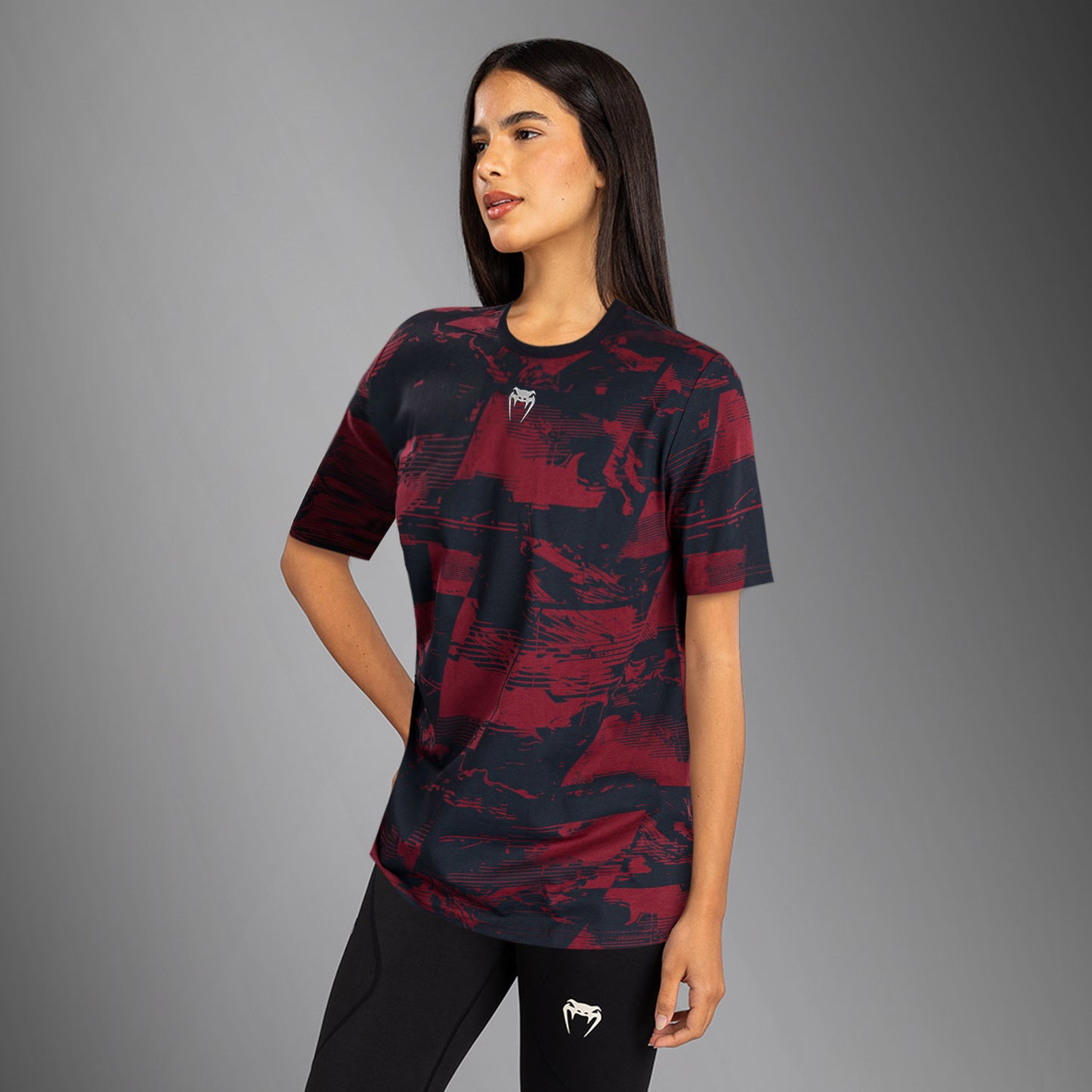 UFC Zenith by Venum Authentic Fight Week 半袖Tシャツ レディース - ネイビーブルー/バーガンディ/シルバー