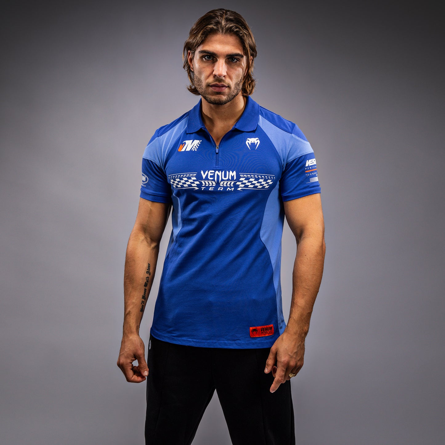 Venum Motorsport - ロイヤルブルー コットンポロシャツ