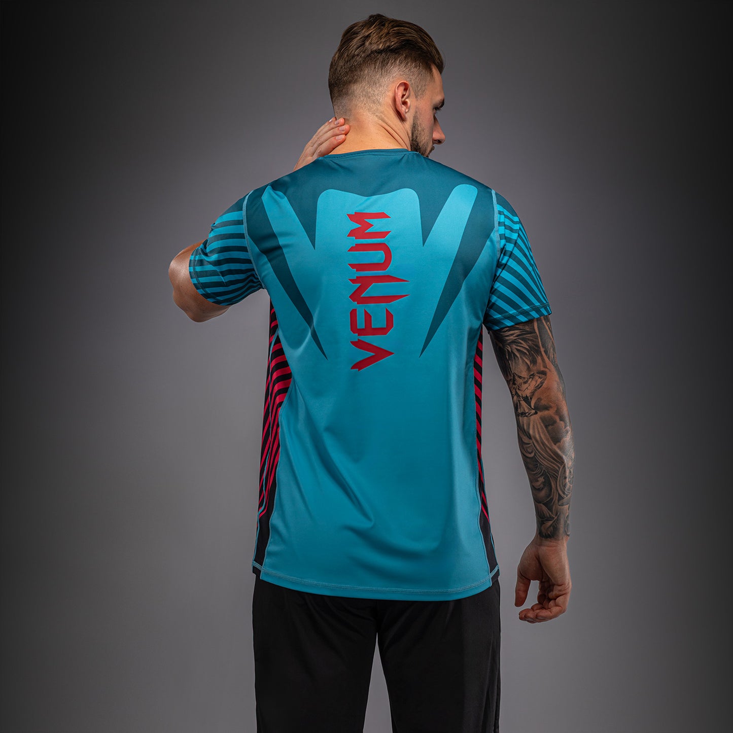Venum Attack 90 ドライテックTシャツ – ターコイズ/レッド