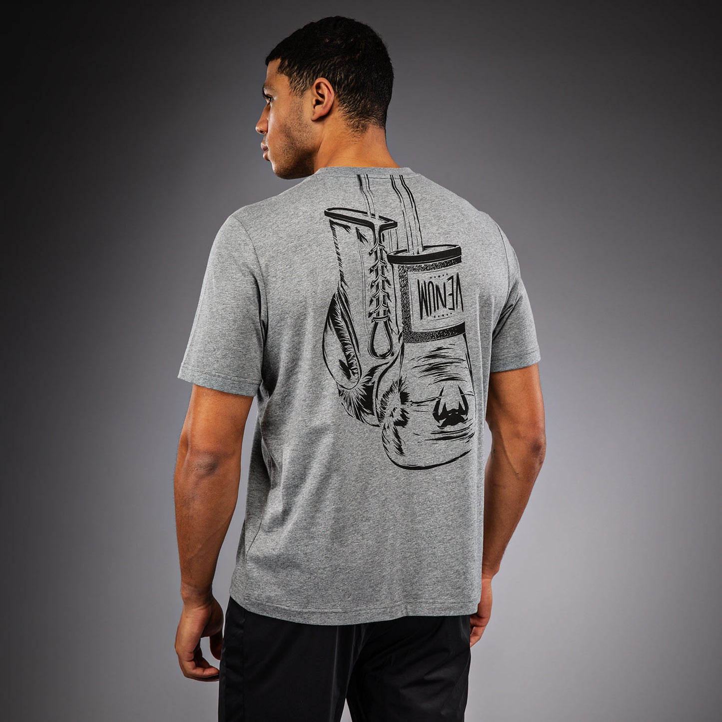 Venum Fight Icon コットンTシャツ - ライトヘザーグレー