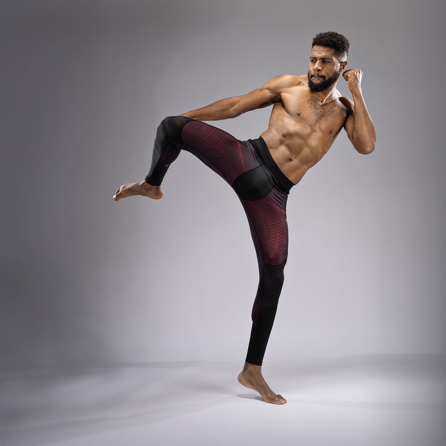 Venum G-Fit Air スパッツ メンズ - ディープブラック/ファイヤーレッド