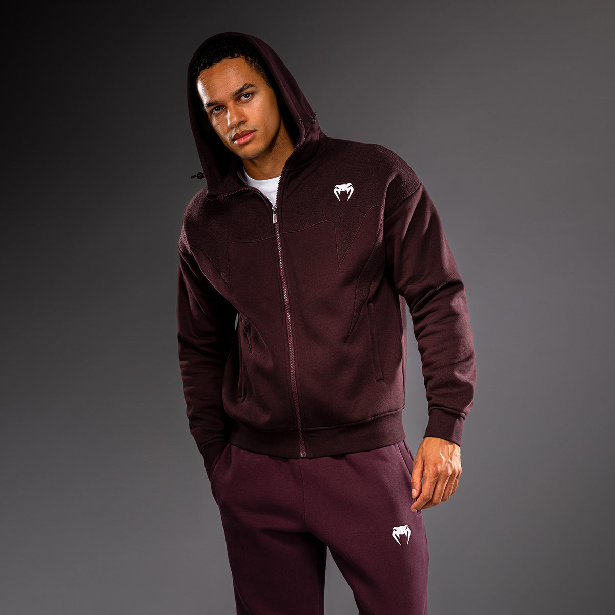 Venum Attack Fleece & Weave トラックジャケット - バーガンディ
