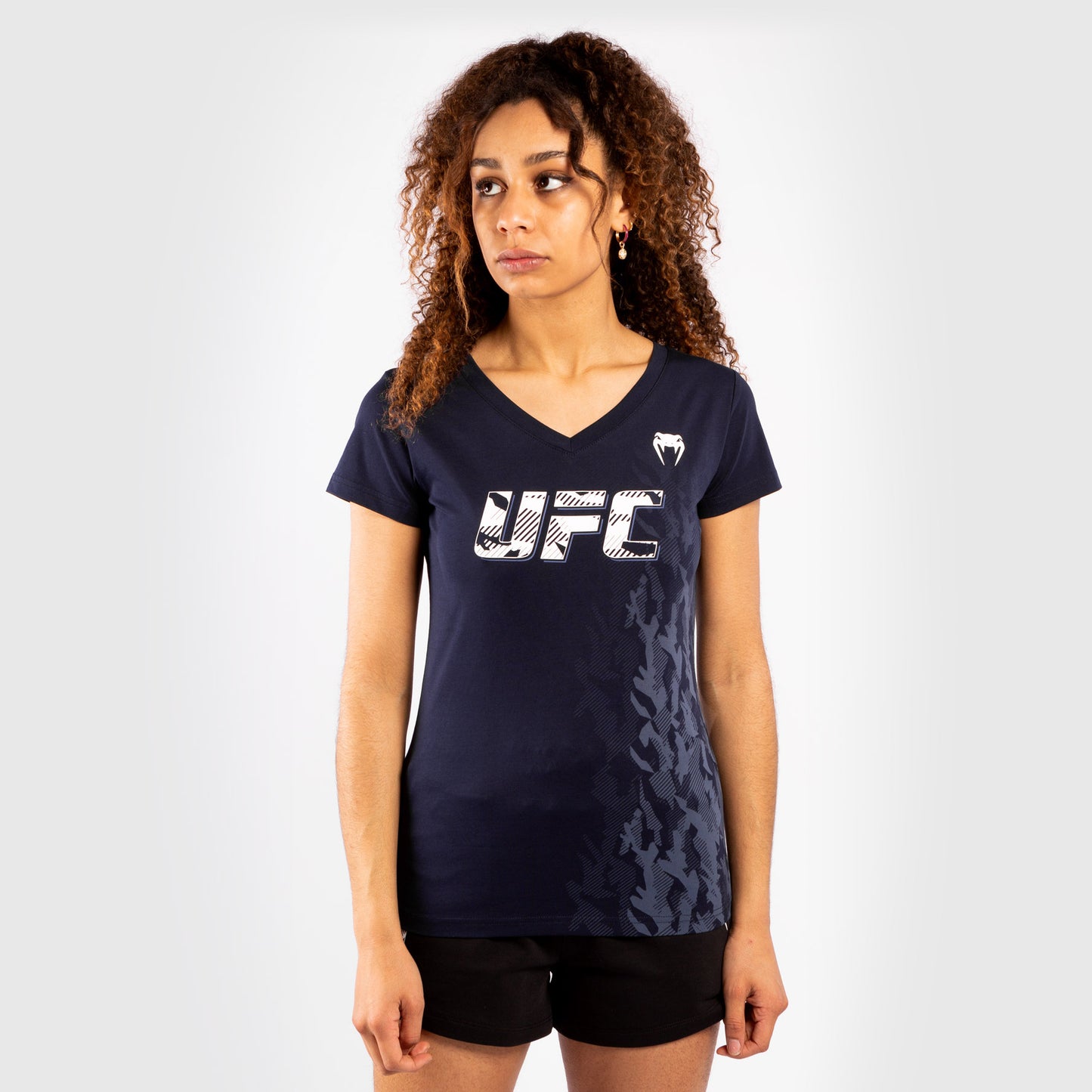 UFC VENUM本格的なファイトウィークウィメンズ半袖Tシャツ - 青い