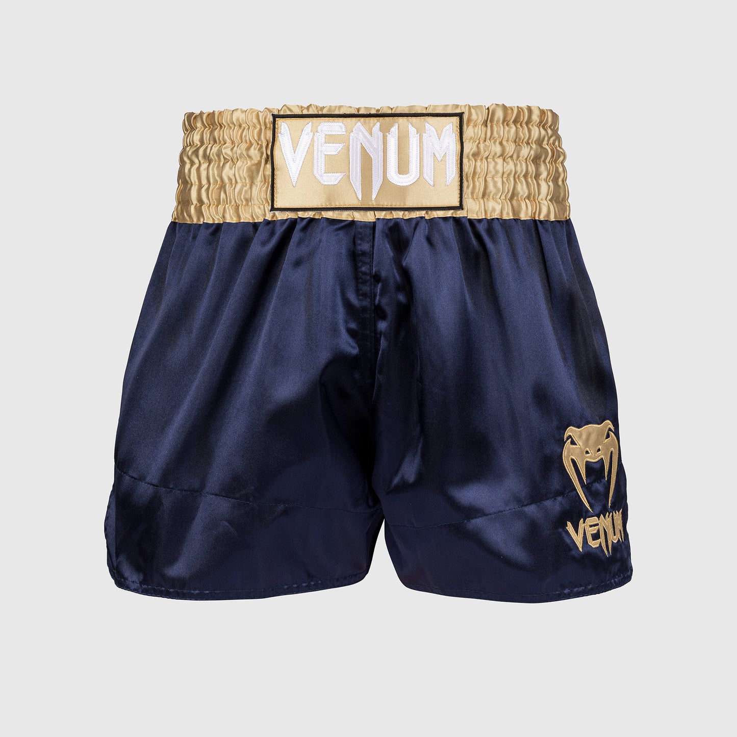 Venum Classic ムエタイショーツ - ネイビーブルー/ゴールド