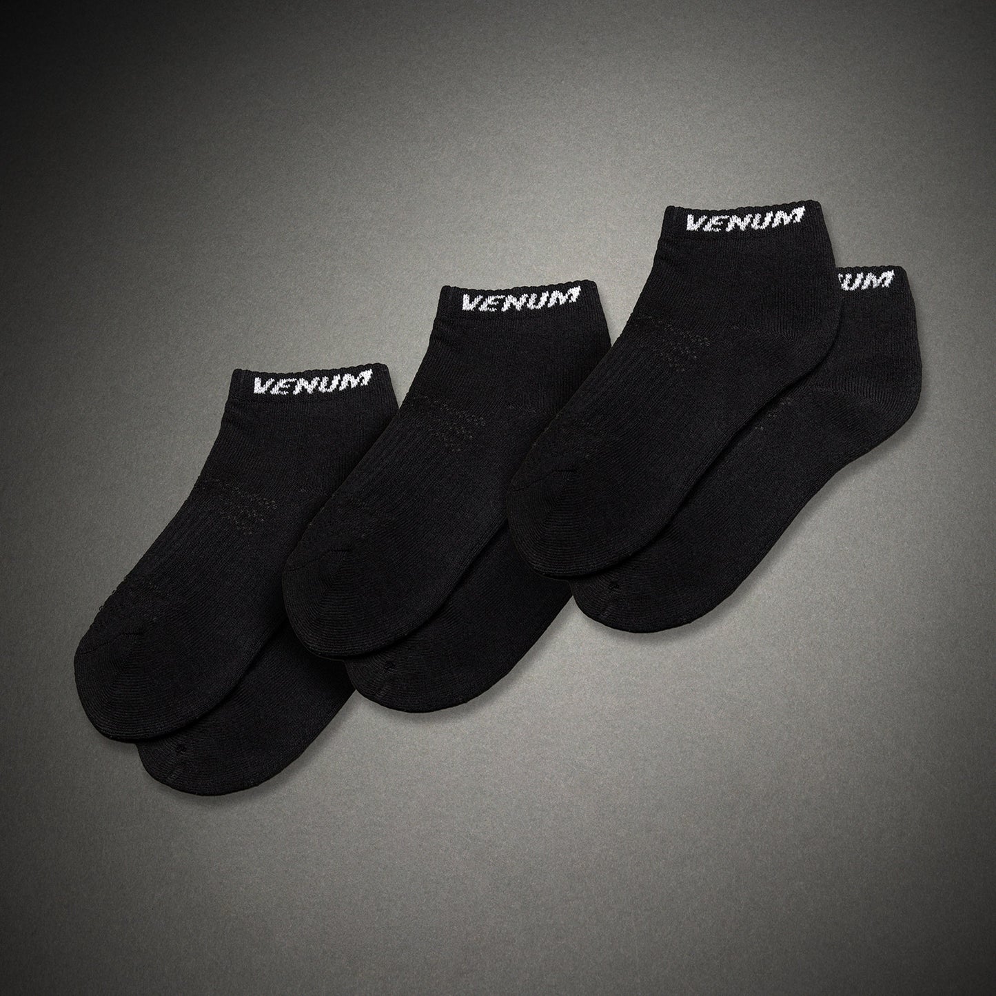Venum Essential アンクルソックス（3足セット） – ブラック/ホワイト