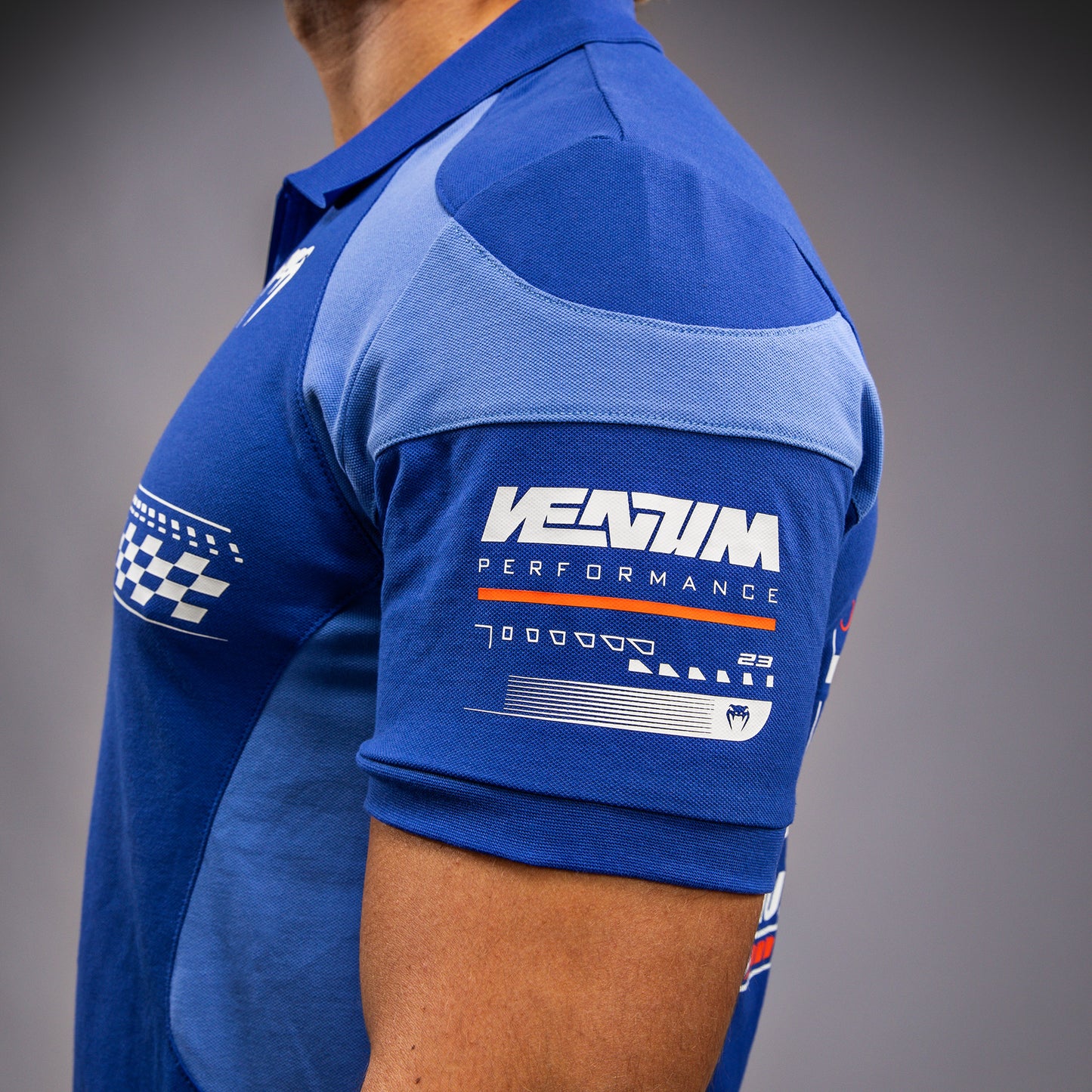 Venum Motorsport - ロイヤルブルー コットンポロシャツ