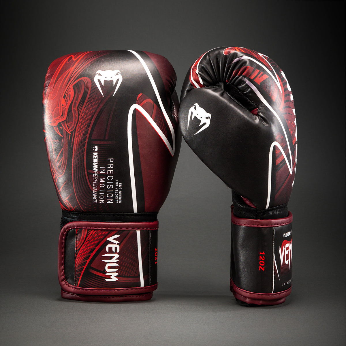 Venum Crimson Viper 2.0 Impact ボクシンググローブ - ブラック/レッド