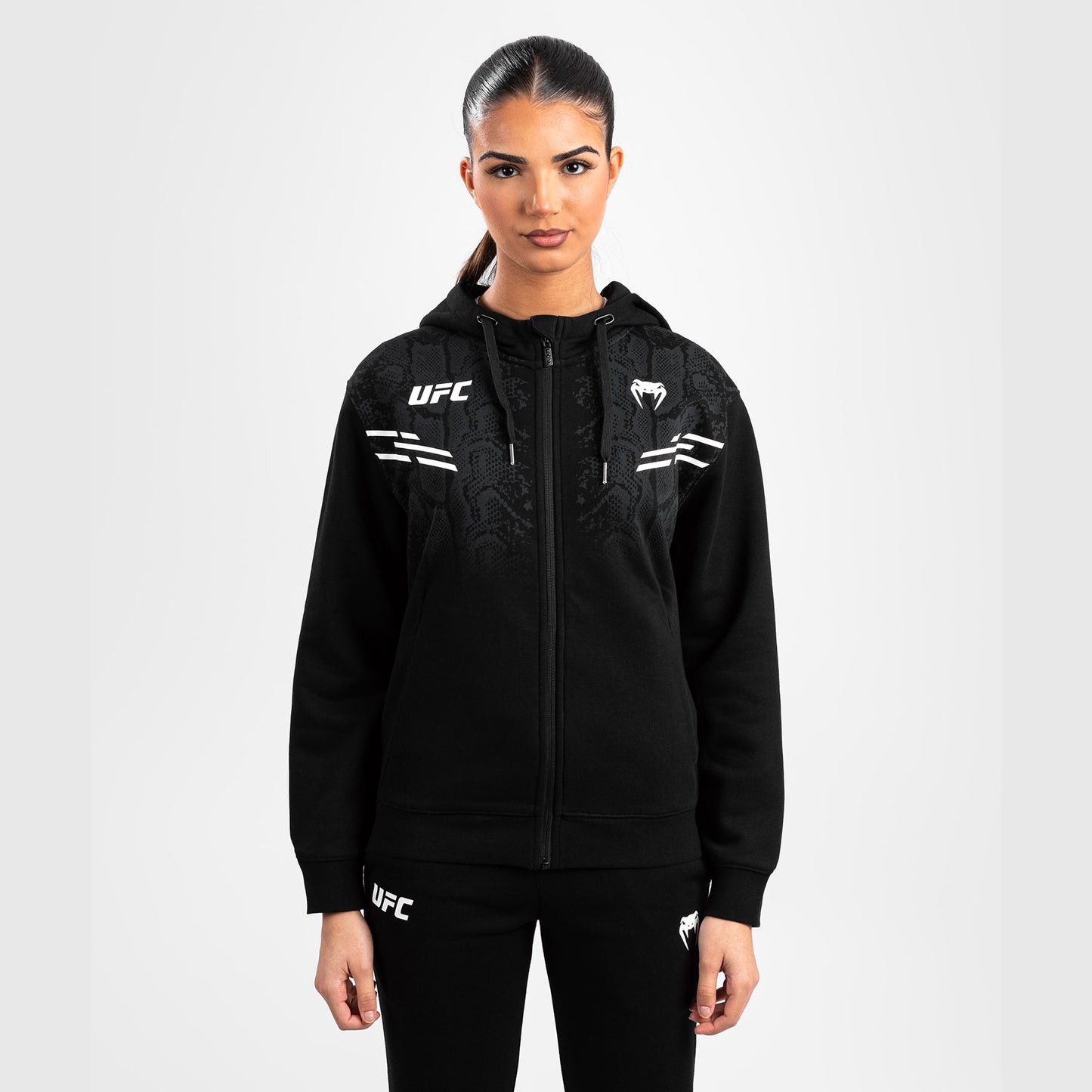 UFC Adrenaline by Venum Replica ウィメンズ・ジップパーカー - ブラック