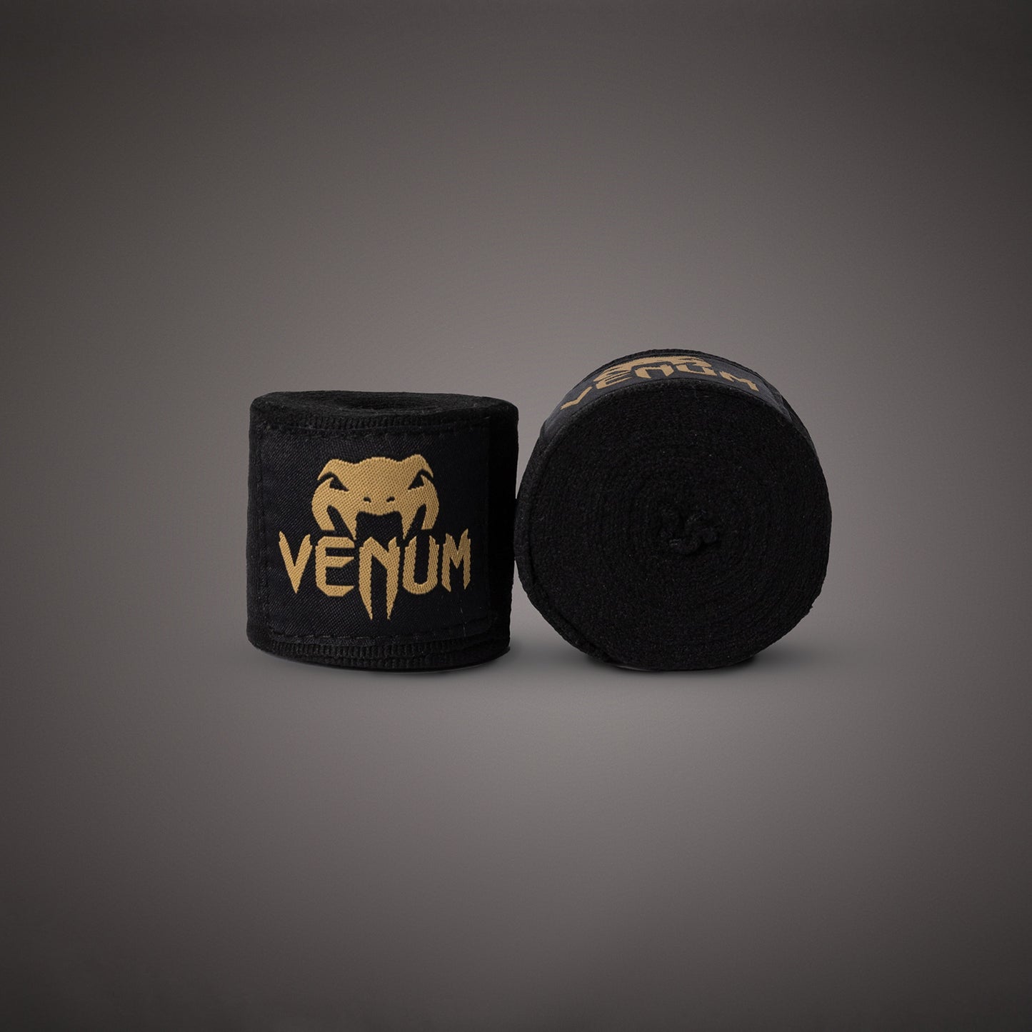 Venum Kontact Boxing ハンドラップ - ブラック/ゴールド - 4.5m (180 in)