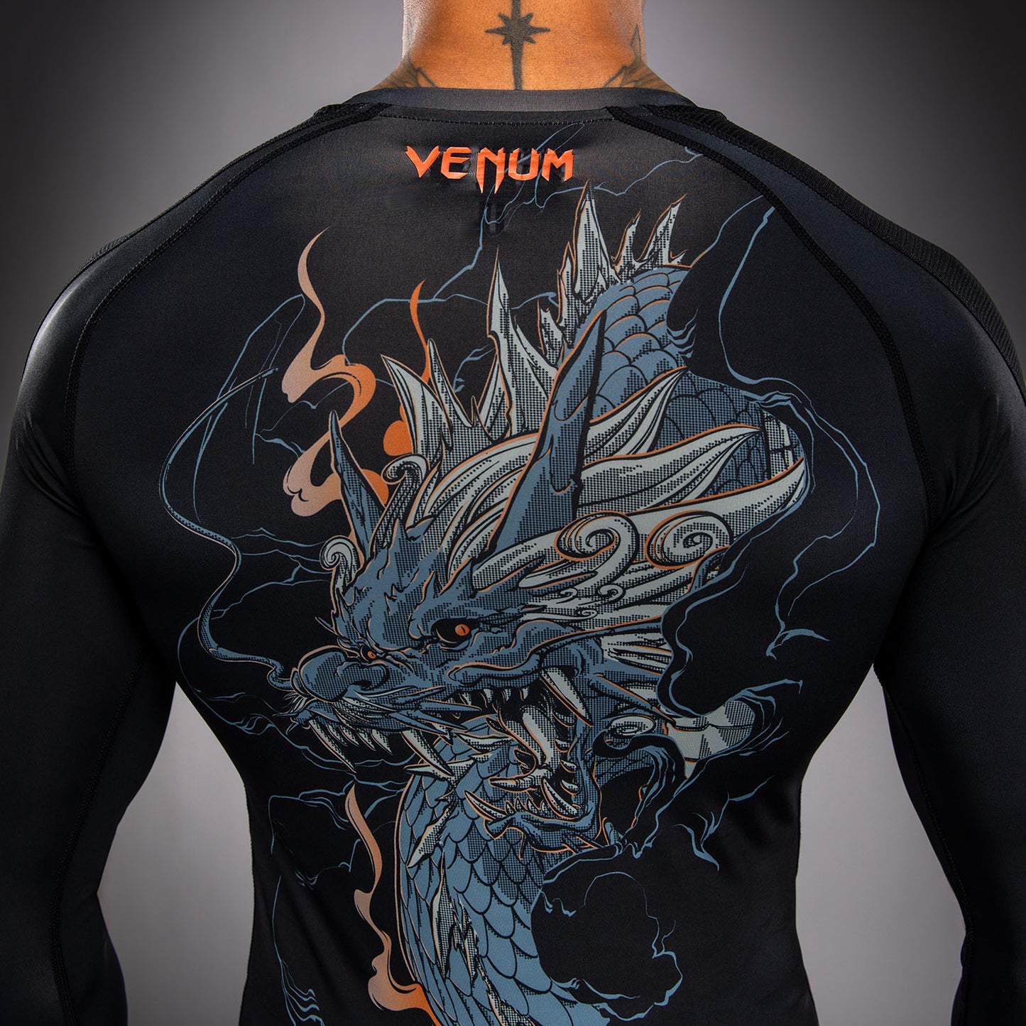 Venum Thunder Dragon 長袖ラッシュガード – ブラック/グレー/コッパー