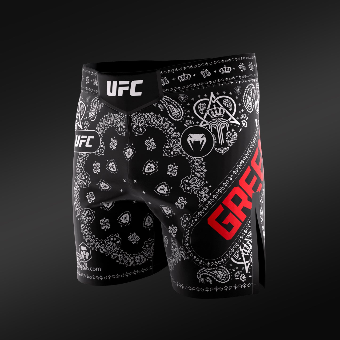 UFC Adrenaline Unrivaled by VENUM King Green メンズ ヴァレ・トゥード ショーツ - ブラック