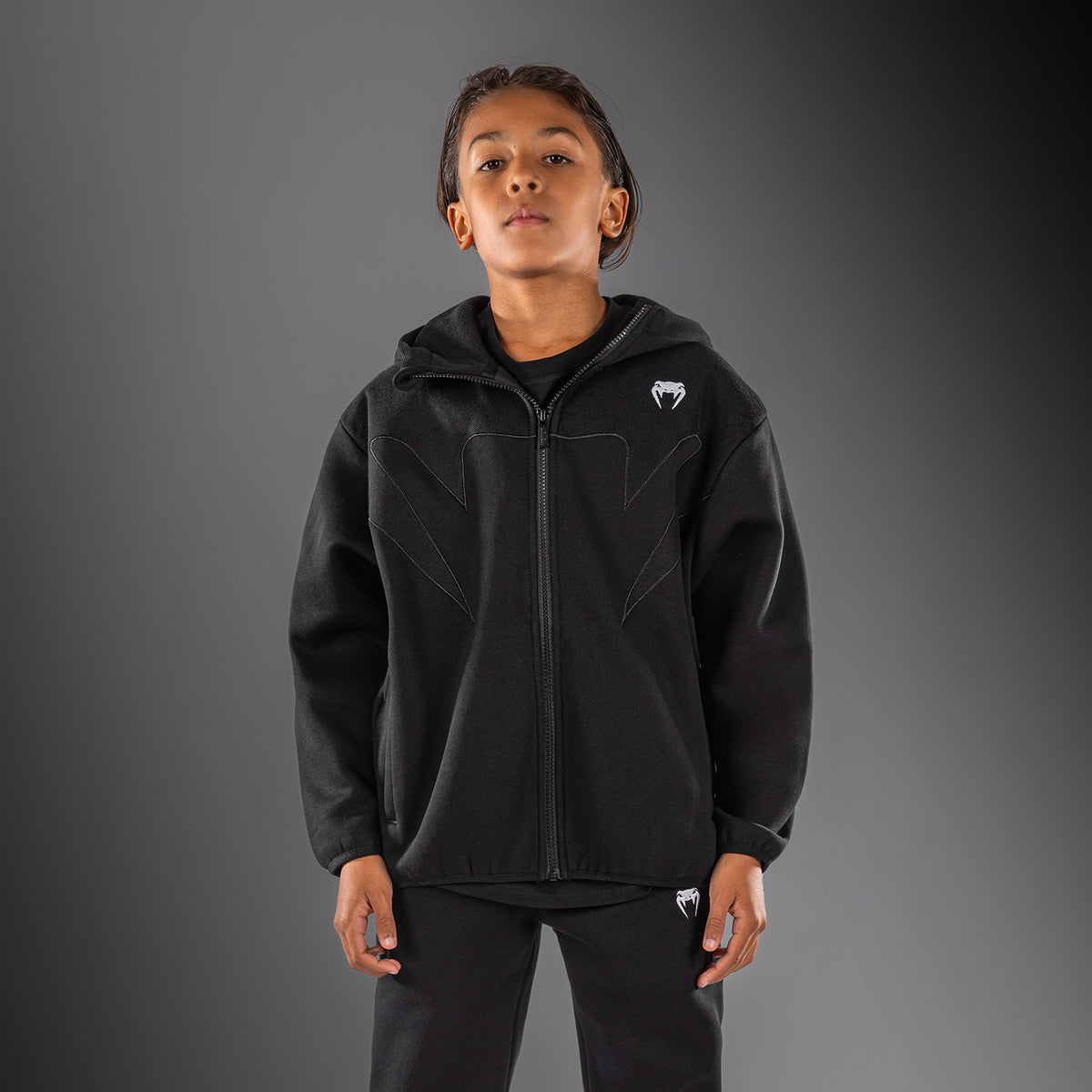 Venum Attack Fleece & Weave キッズ トラックジャケット - ブラック