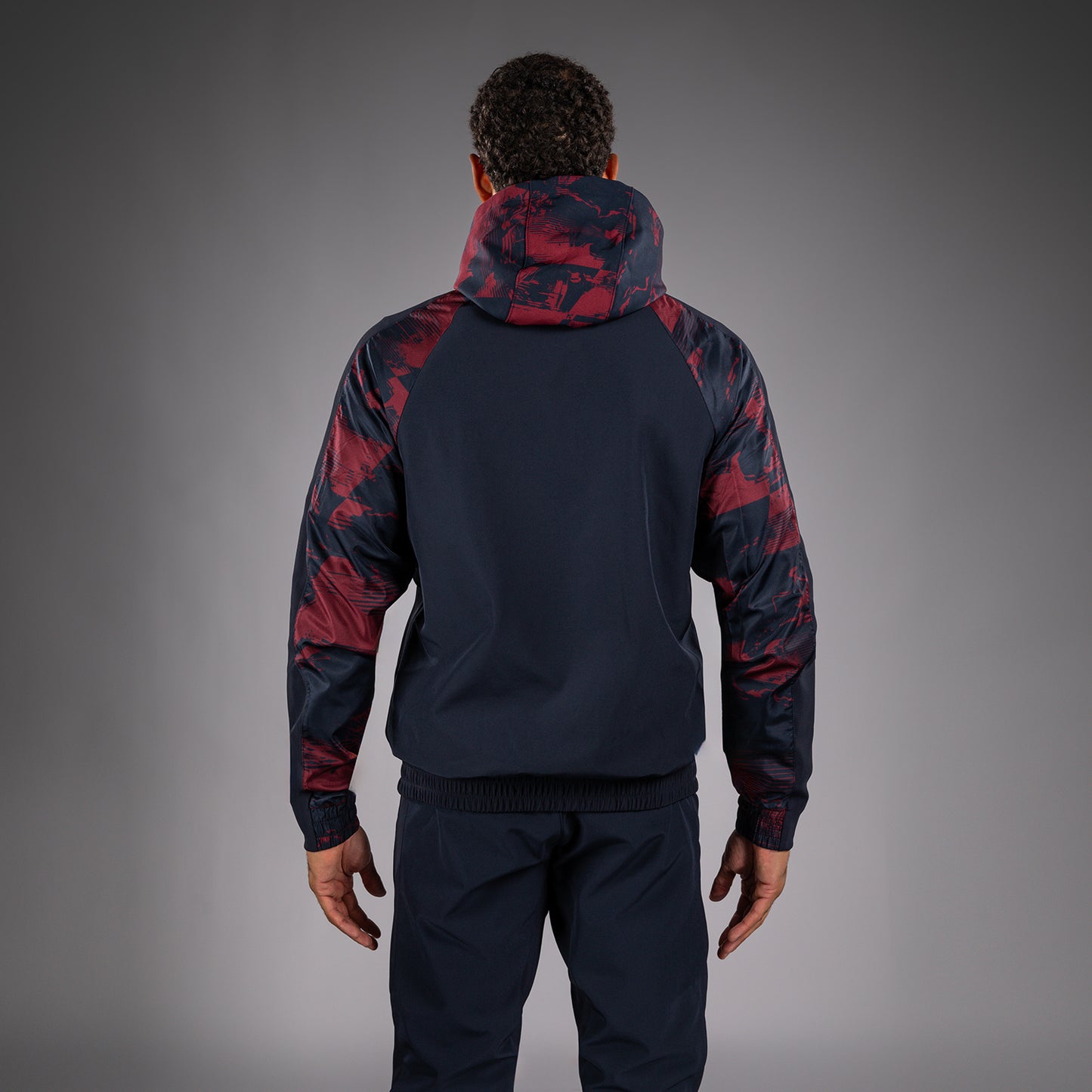 UFC Zenith by Venum Authentic Fight Week ジップパーカー メンズ - ネイビーブルー/バーガンディ/シルバー