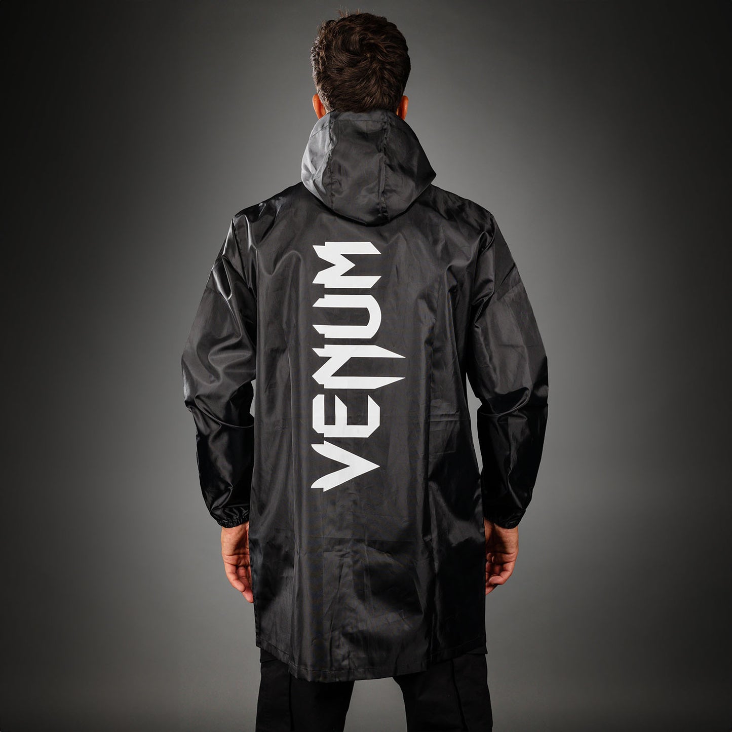 Venum MX Basics ロングレインジャケット - ブラック/ホワイト