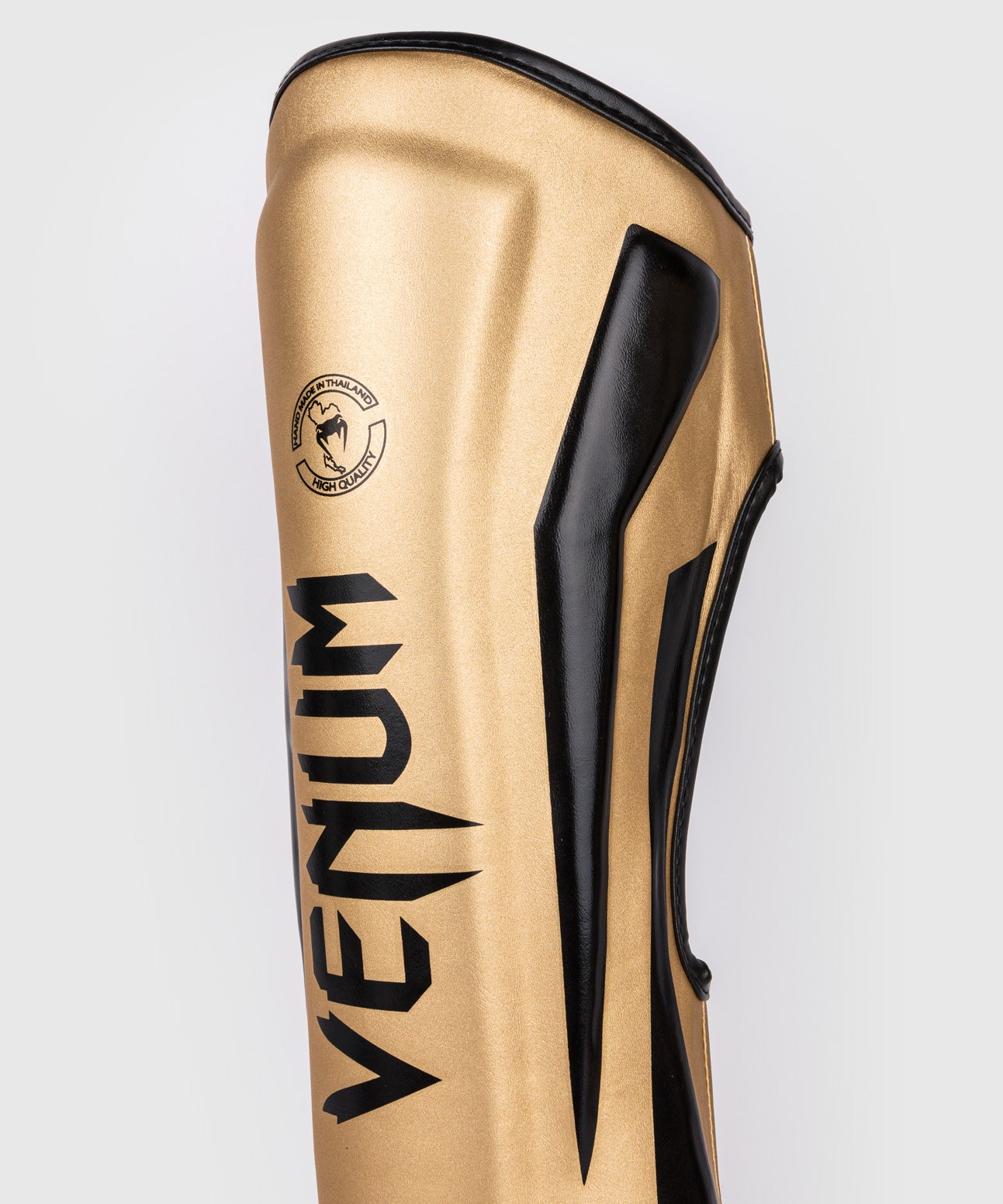 Venum Elite 立ち上がる シンガード - Gold/Black