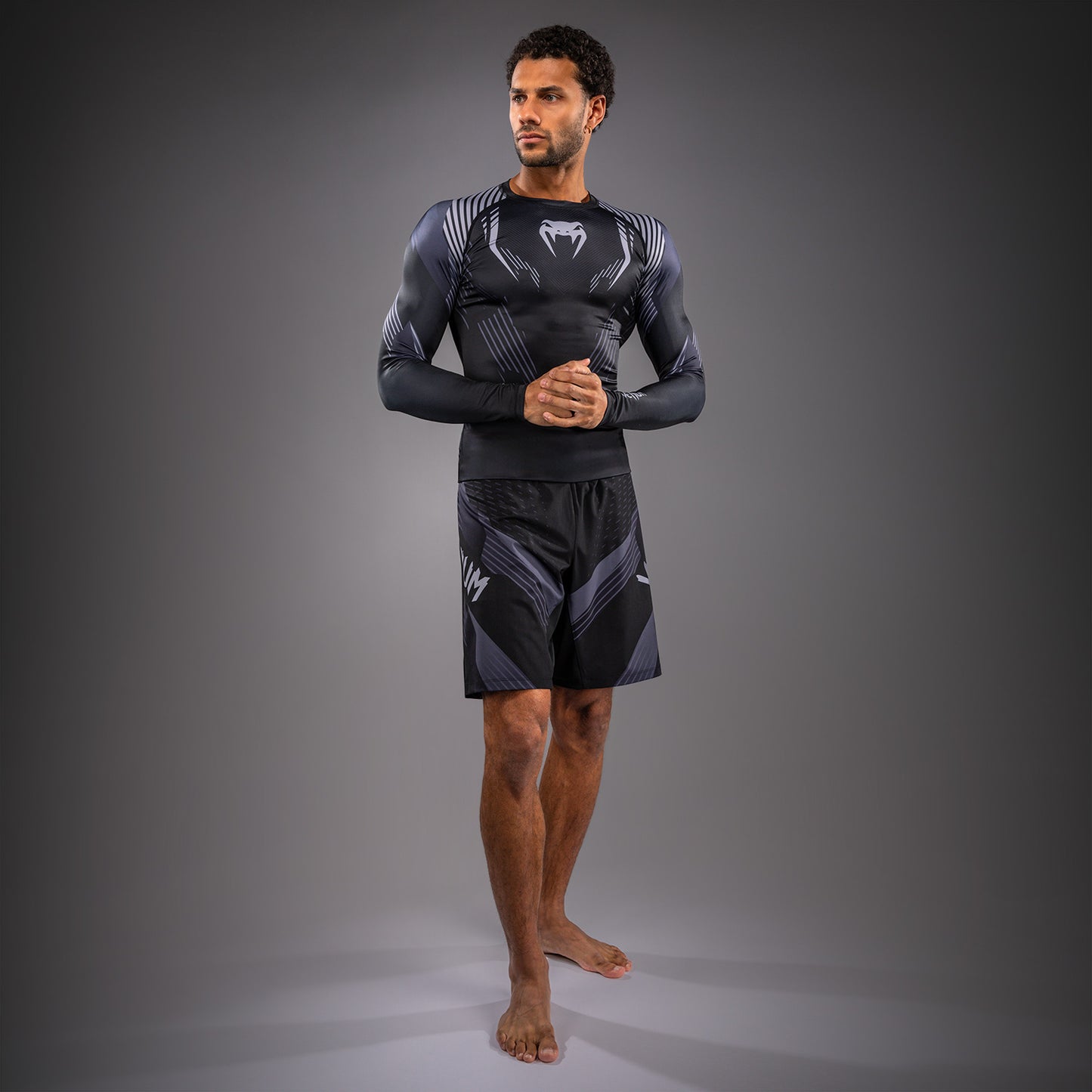 Venum No-Gi 6.0 長袖ラッシュガード ブラック/グレー