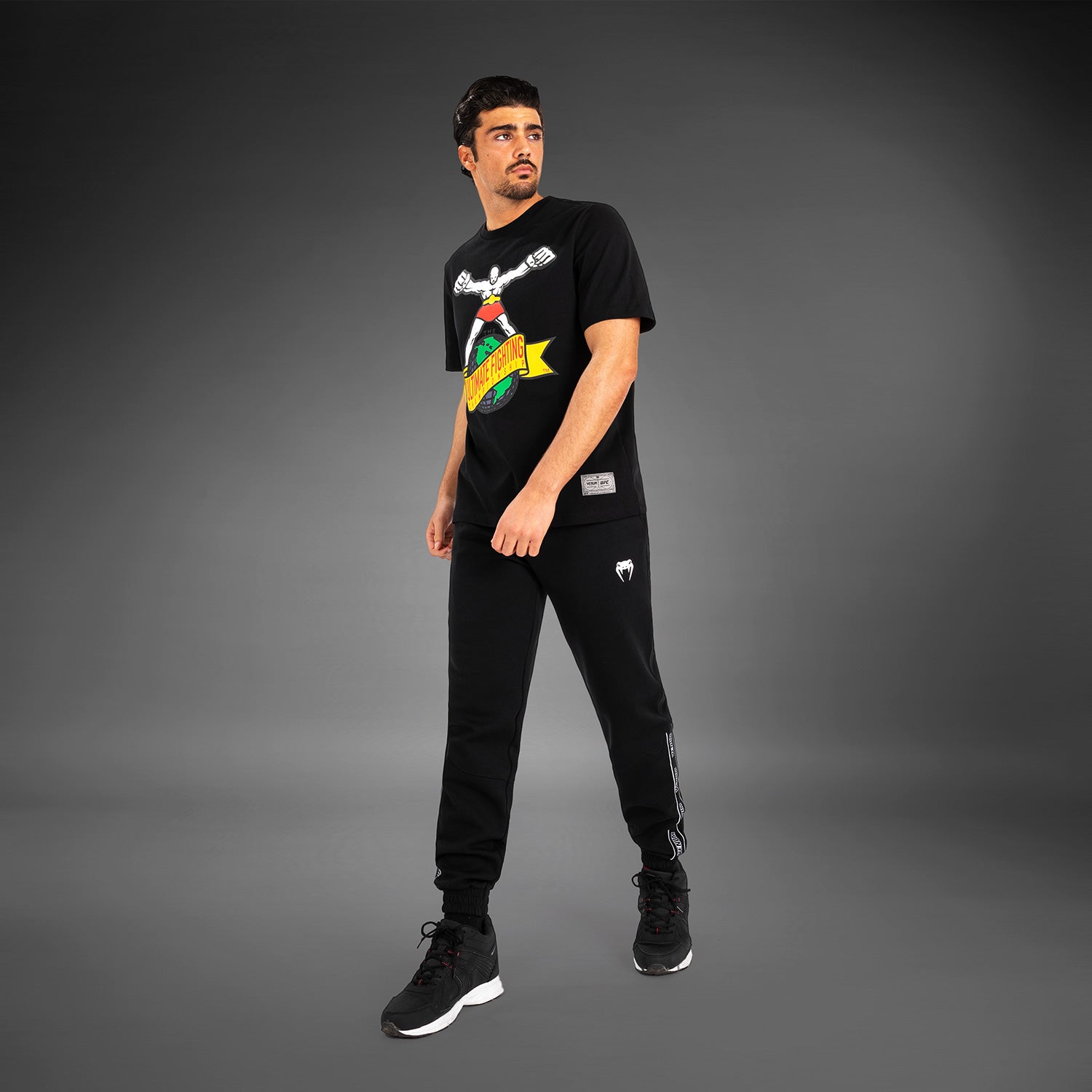 Venum パフォーマンス 長袖Tシャツ S ブラック UFC VENUM ファイトウィーク メンズ パフォーマンス 長袖