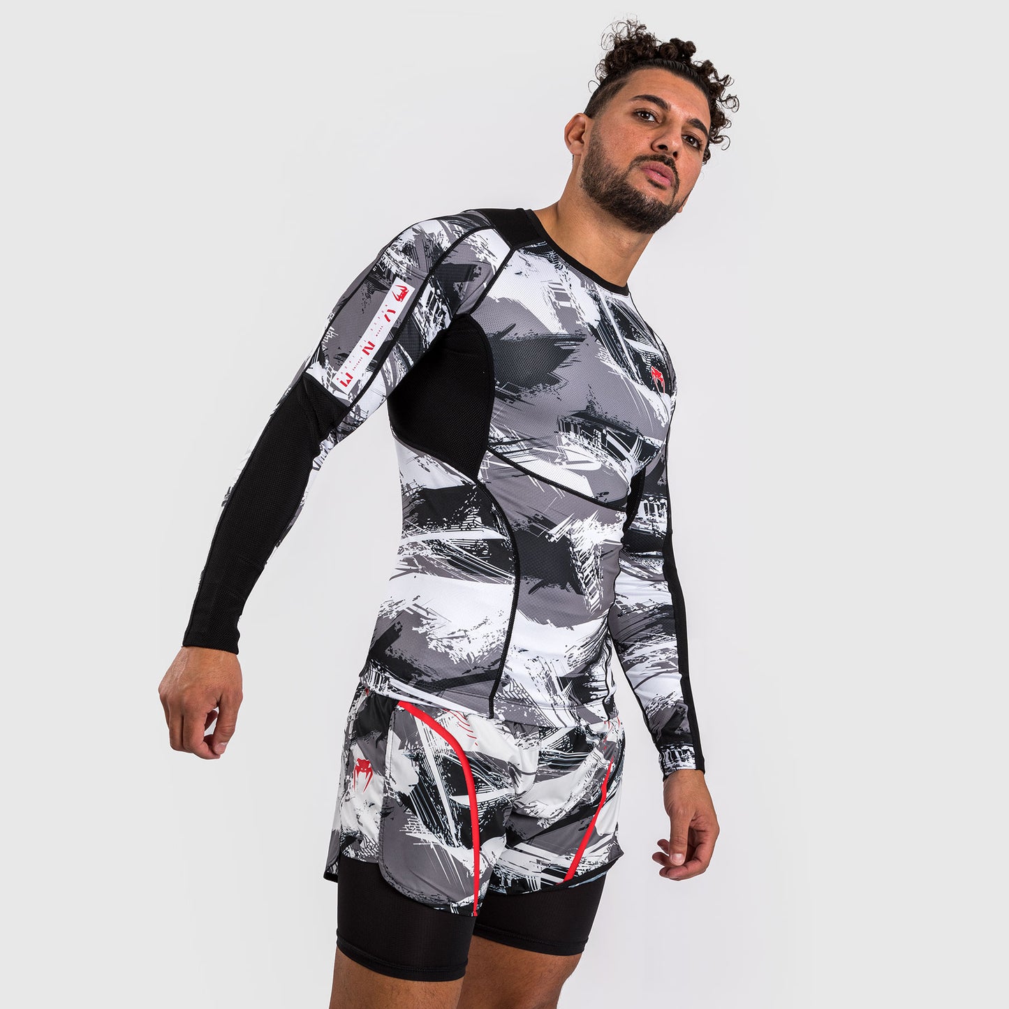 Venum Electron 3.0 長袖ラッシュガード - ネイビーブルー