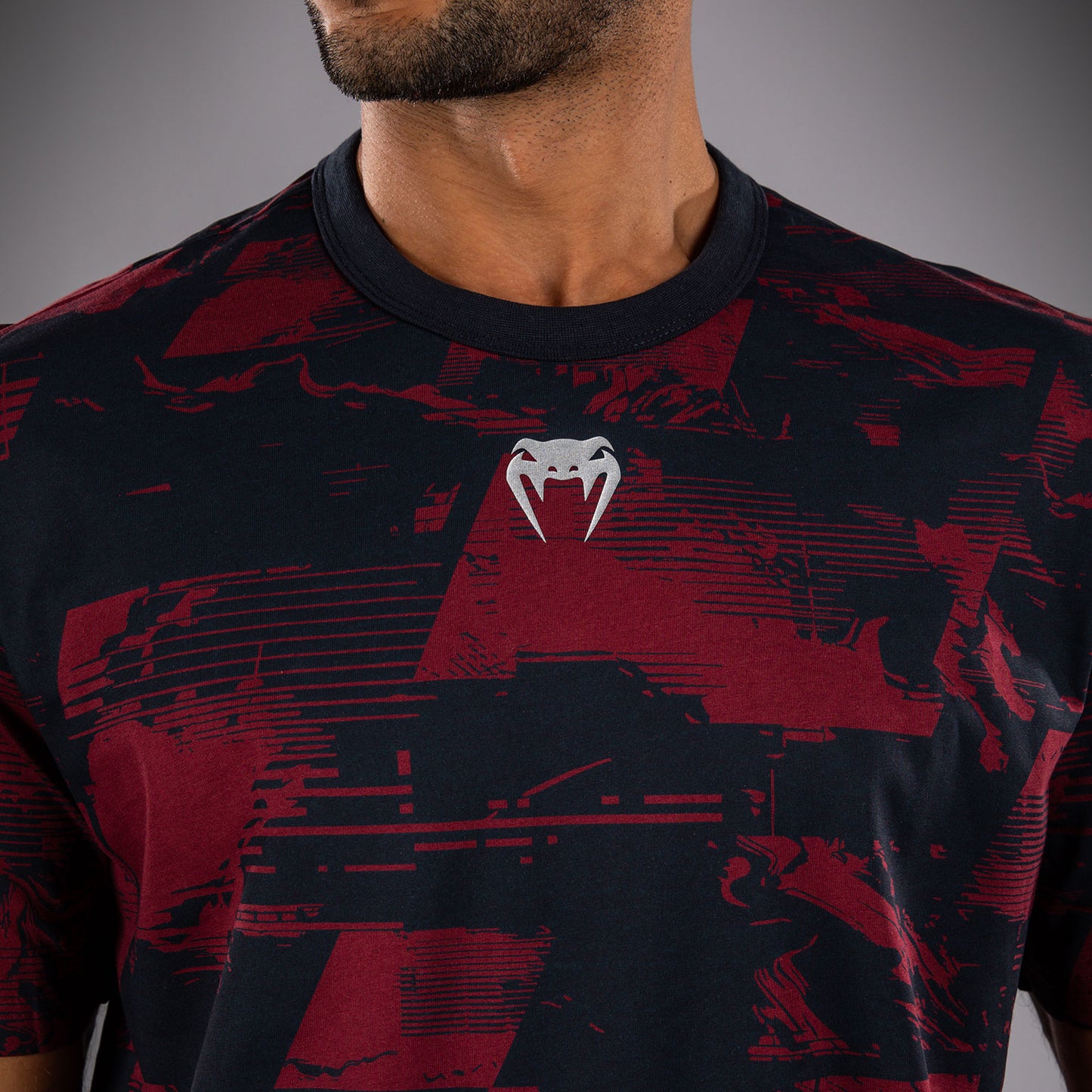 UFC Zenith by Venum Authentic Fight Week 半袖Tシャツ メンズ - ネイビーブルー/バーガンディ/シルバー