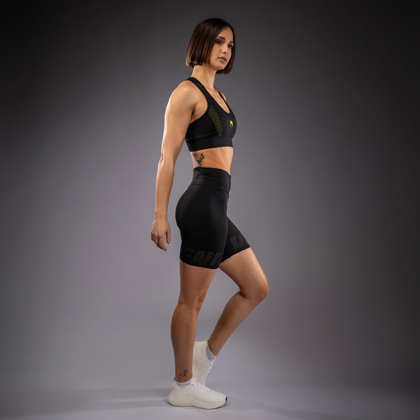 Venum Lazer レディース コンプレッションショーツ - ブラック/イエロー