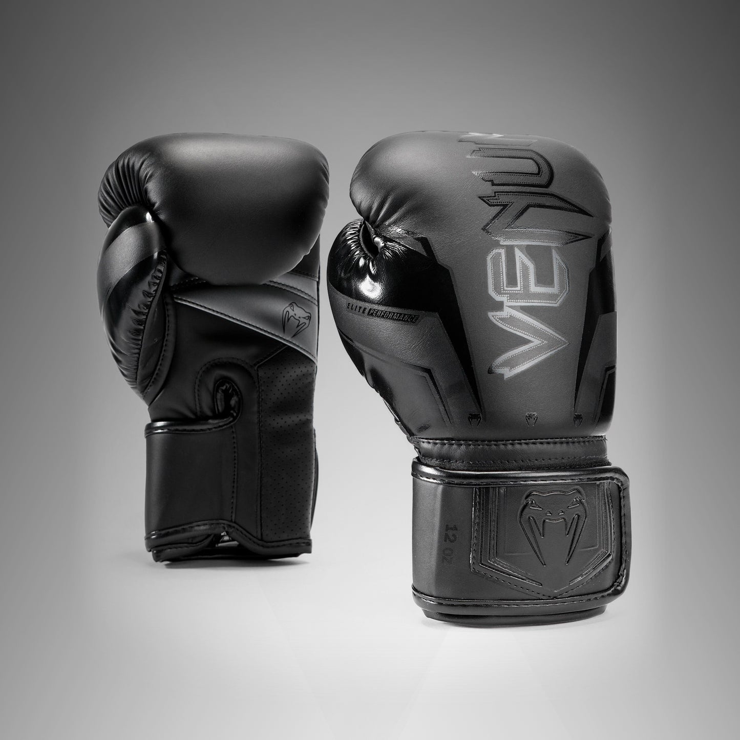 Venum Elite Evoボクシンググローブ -  黒/黒