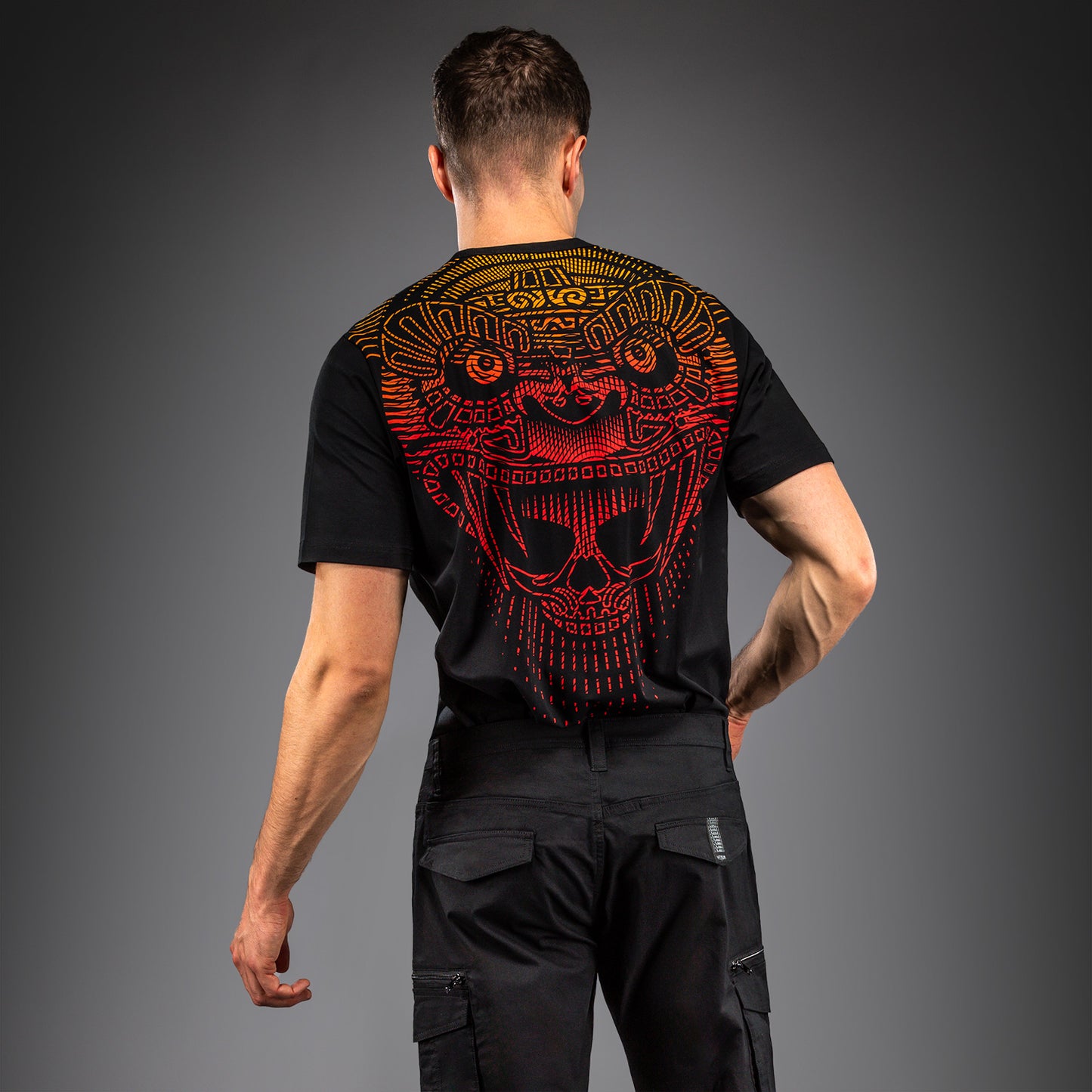 Venum Quetzal Fury Tシャツ - ブラック/フューリーレッド/タンジェリン