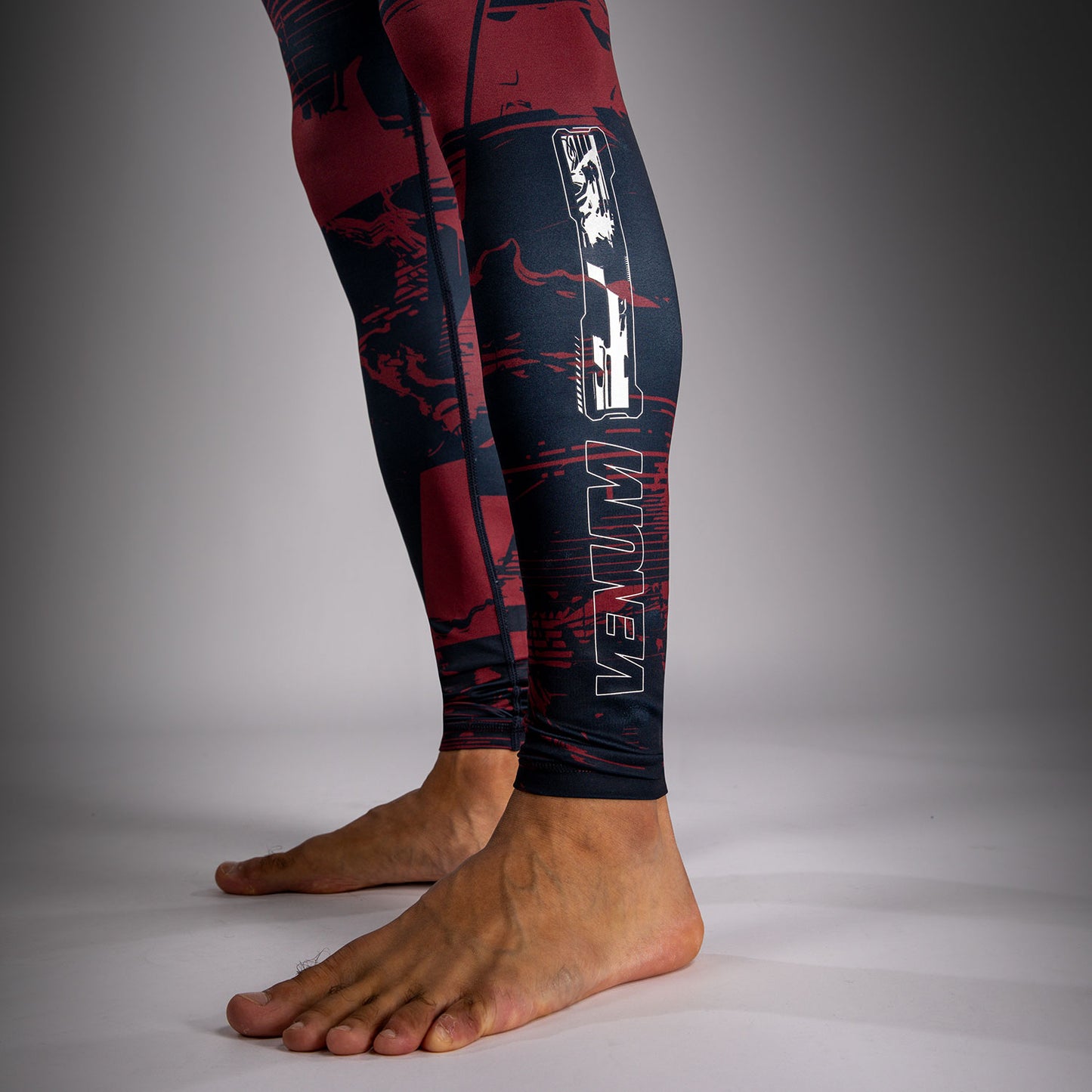 UFC Zenith by Venum Authentic Fight Week パフォーマンスタイツ メンズ - ネイビーブルー/バーガンディ/シルバー