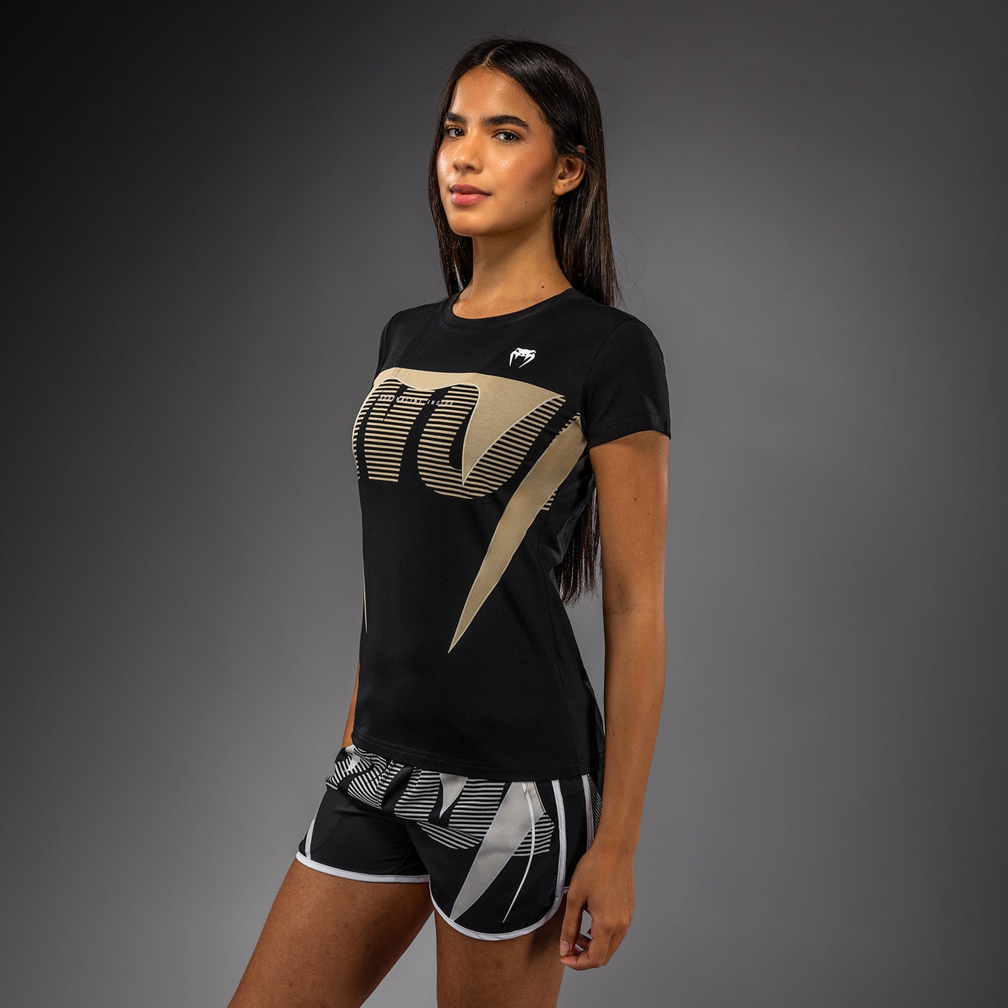 Venum Adrenaline レディース Tシャツ – ブラック/アイボリー
