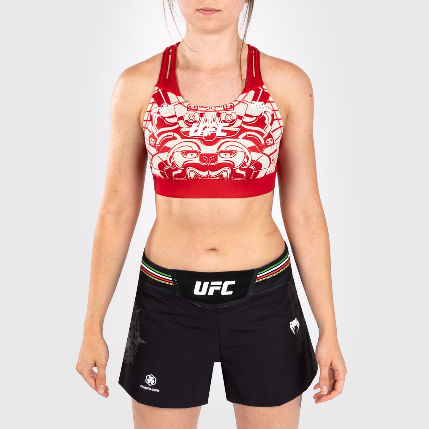 Noche UFC by Venum Authentic Fight Night 女性用スポーツブラ - レッド