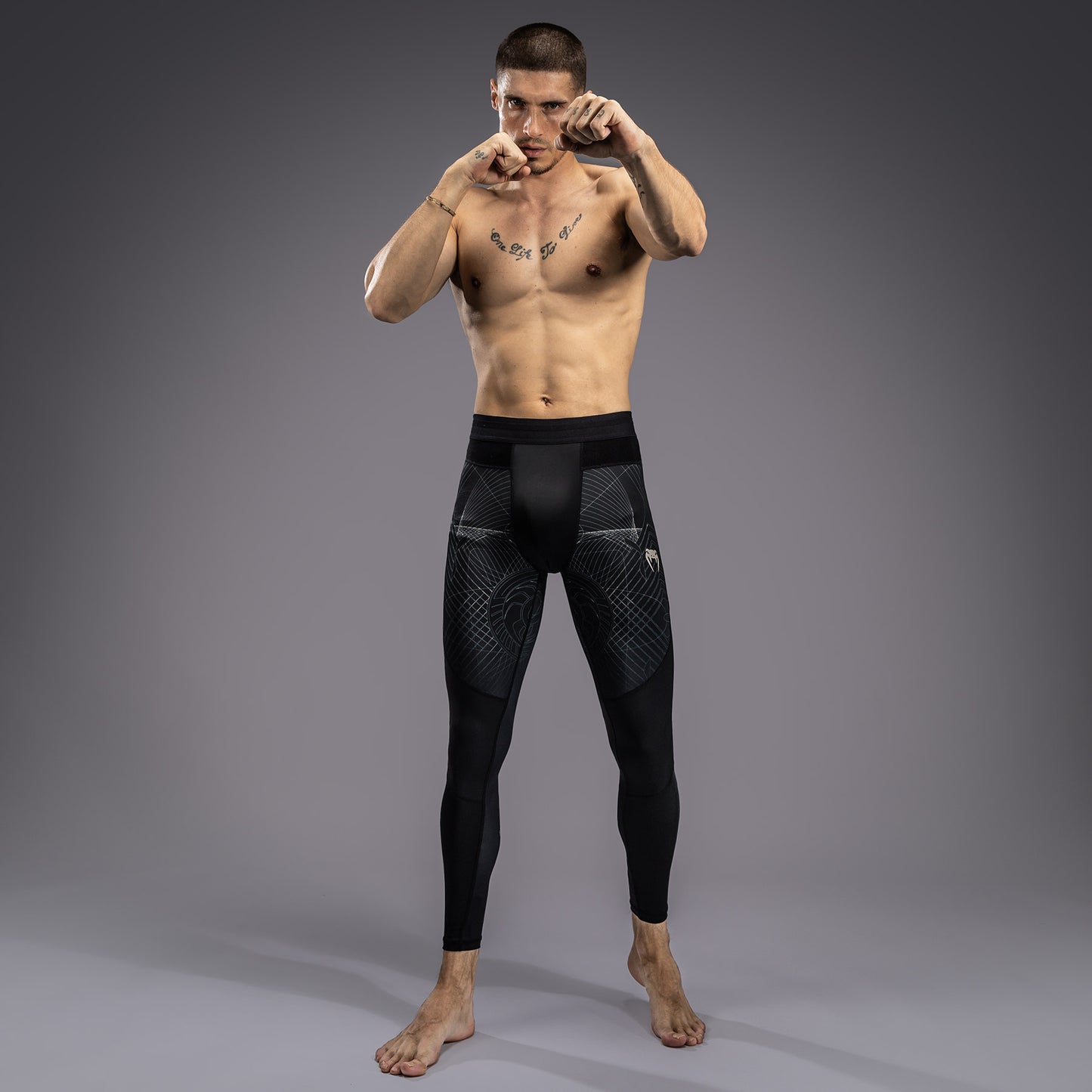 Venum G-Fit Air スパッツ メンズ - ディープブラック/デザートサンド