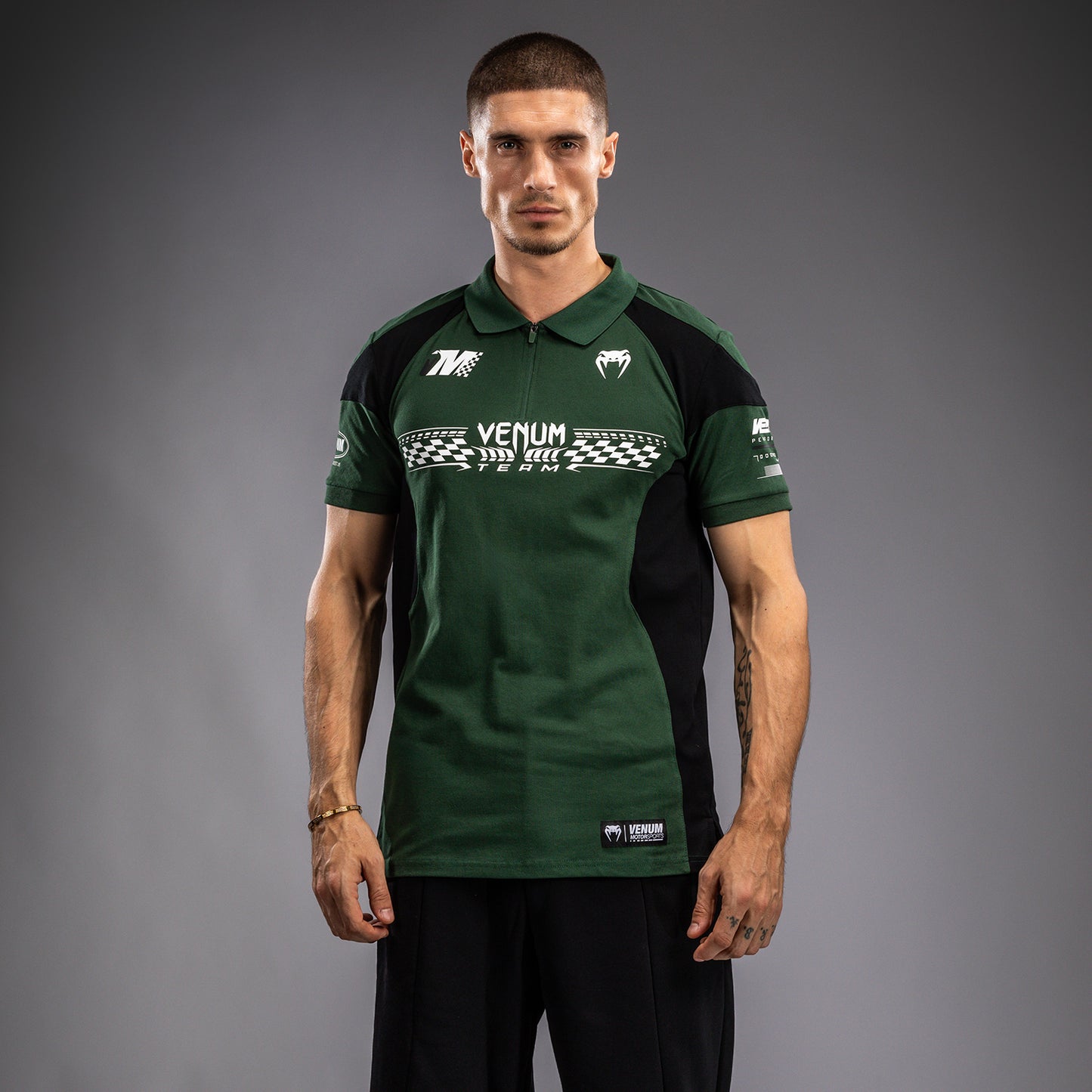 Venum Motorsport - ディープフォレスト コットンポロシャツ