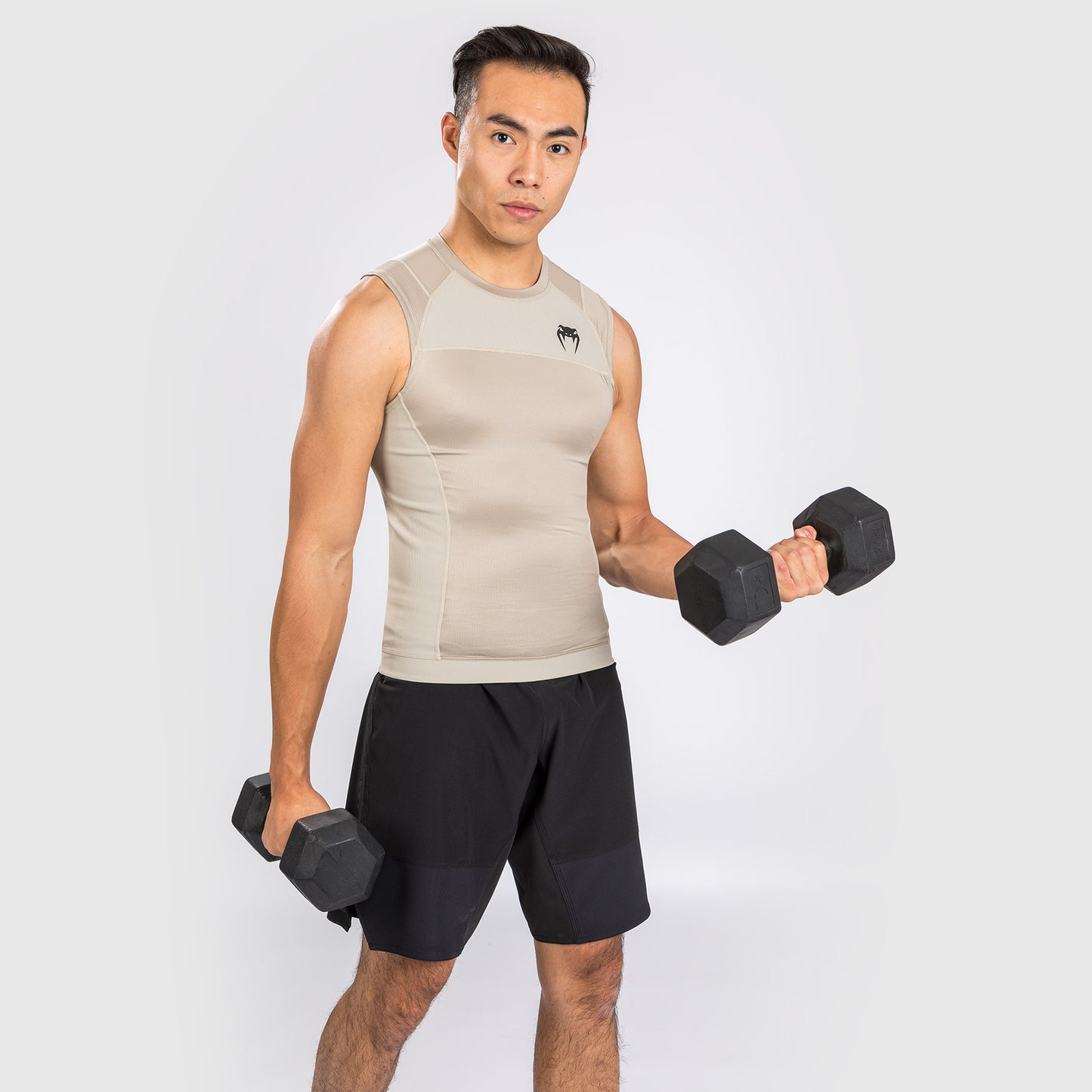 Venum G-Fit エア ラッシュガード ノースリーブ - サンド