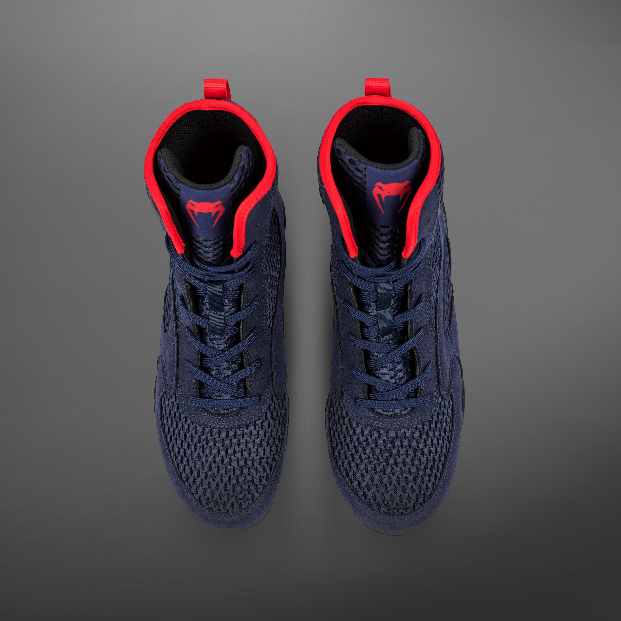 Venum Contender ボクシングシューズ Venum Contender Boxing Shoes - Navy Blue/Red - Venum