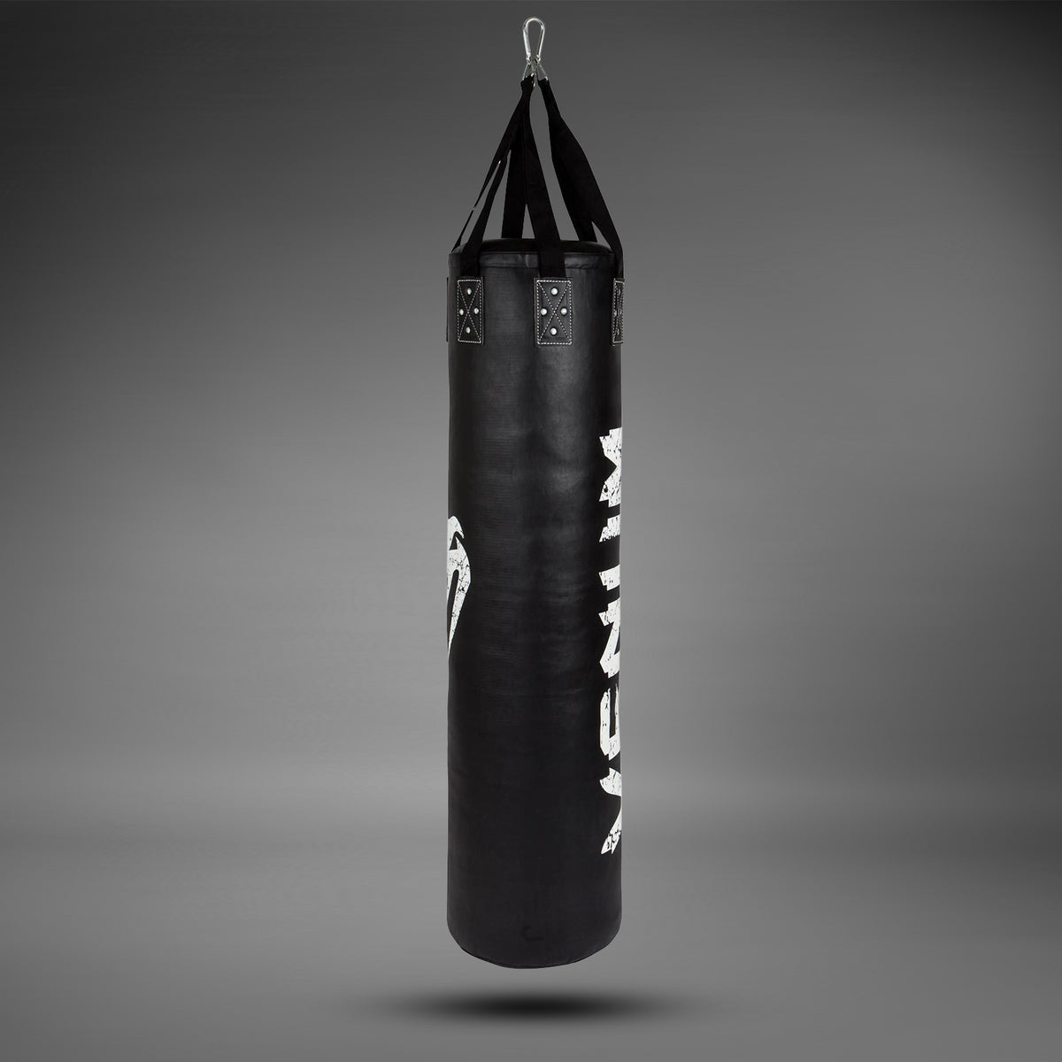 Venum Challenger ヘビーバッグ＋天井フック - ブラック/ホワイト - 充填済み - 130cm