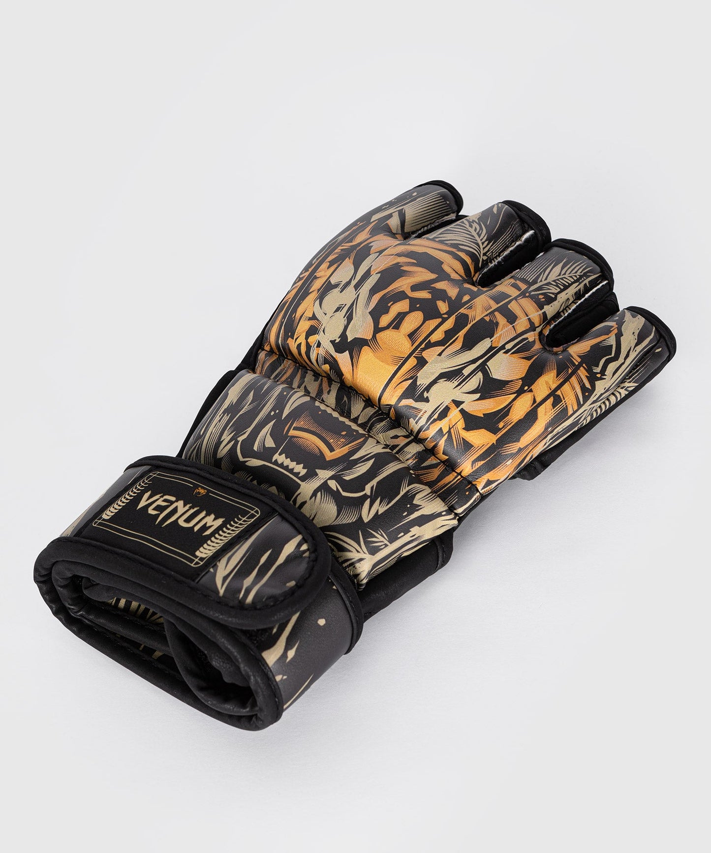Venum Tiger MMA グローブ - ブラック/ネオンオレンジ